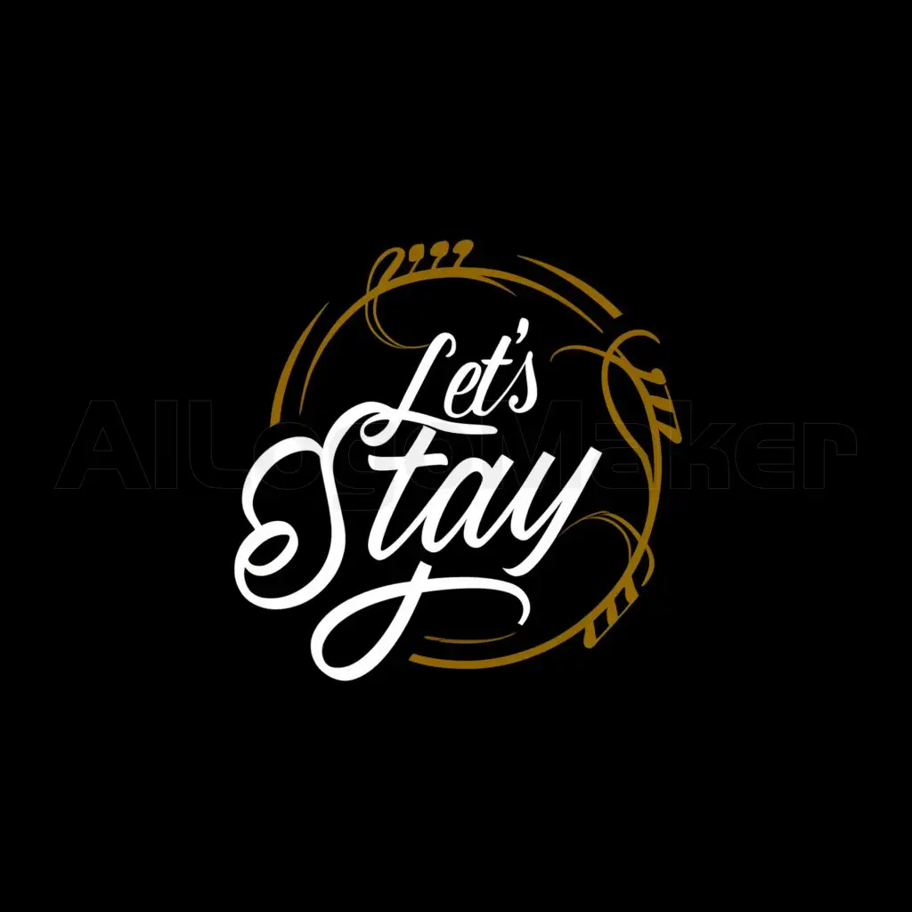 a logo design,with the text "Let's stay", main symbol:DJ ASHUR,complex,be used in music industry,clear background
