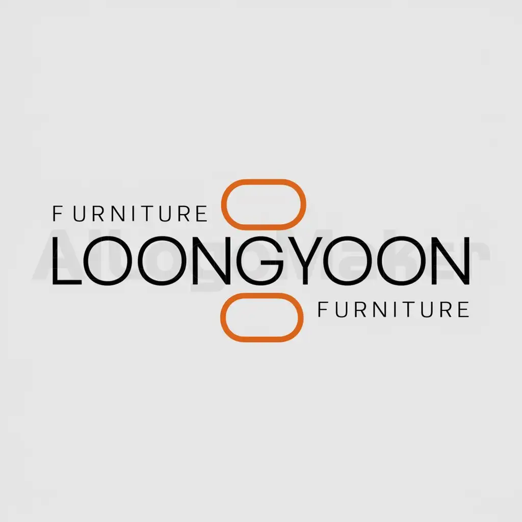 LOGO-Design-for-Furniture-Minimalistic-Loongyoon-Symbol-on-Clear-Background