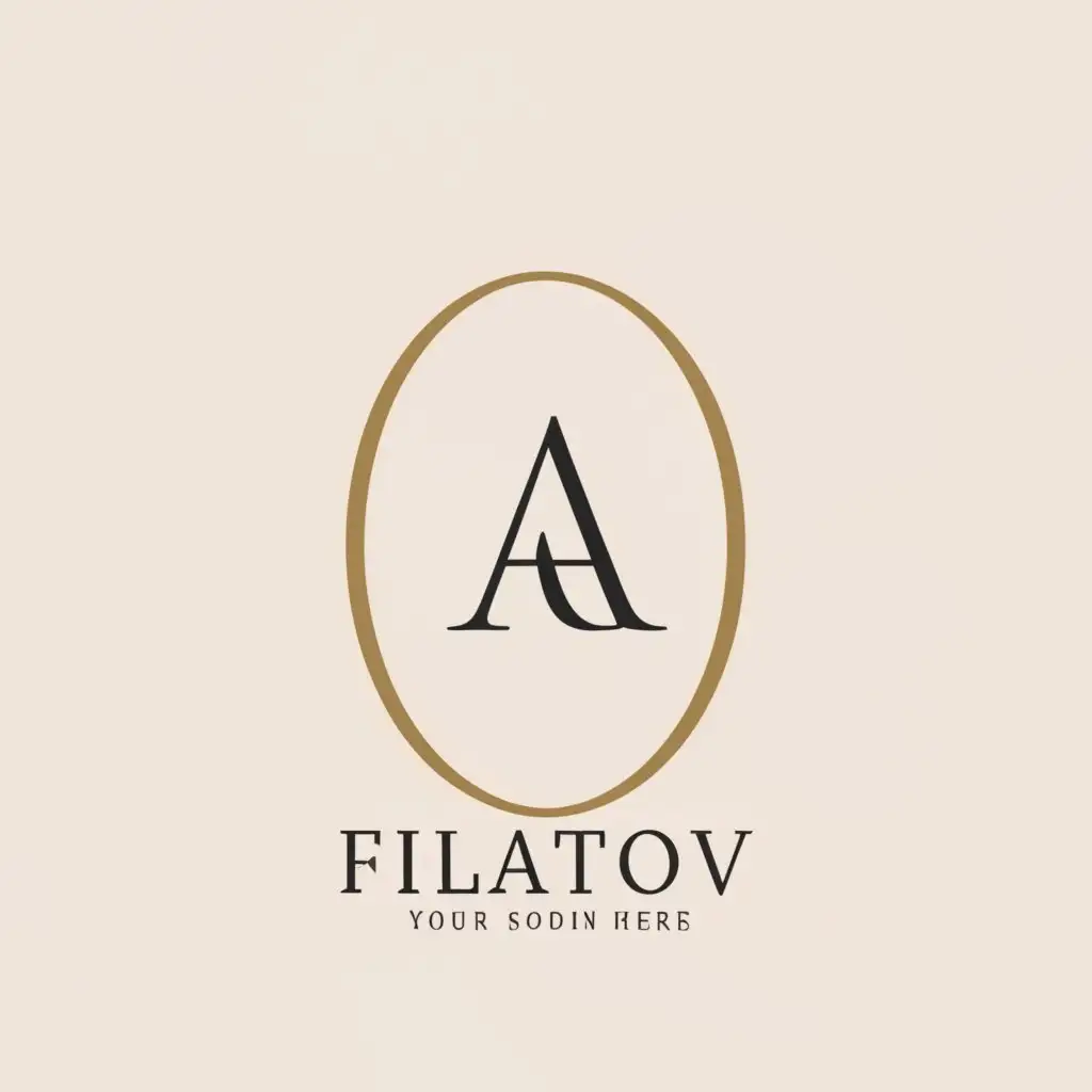 a logo design,with the text "A Filatov", main symbol:Last name in an oval,Moderate,be used in Retail industry,clear background
