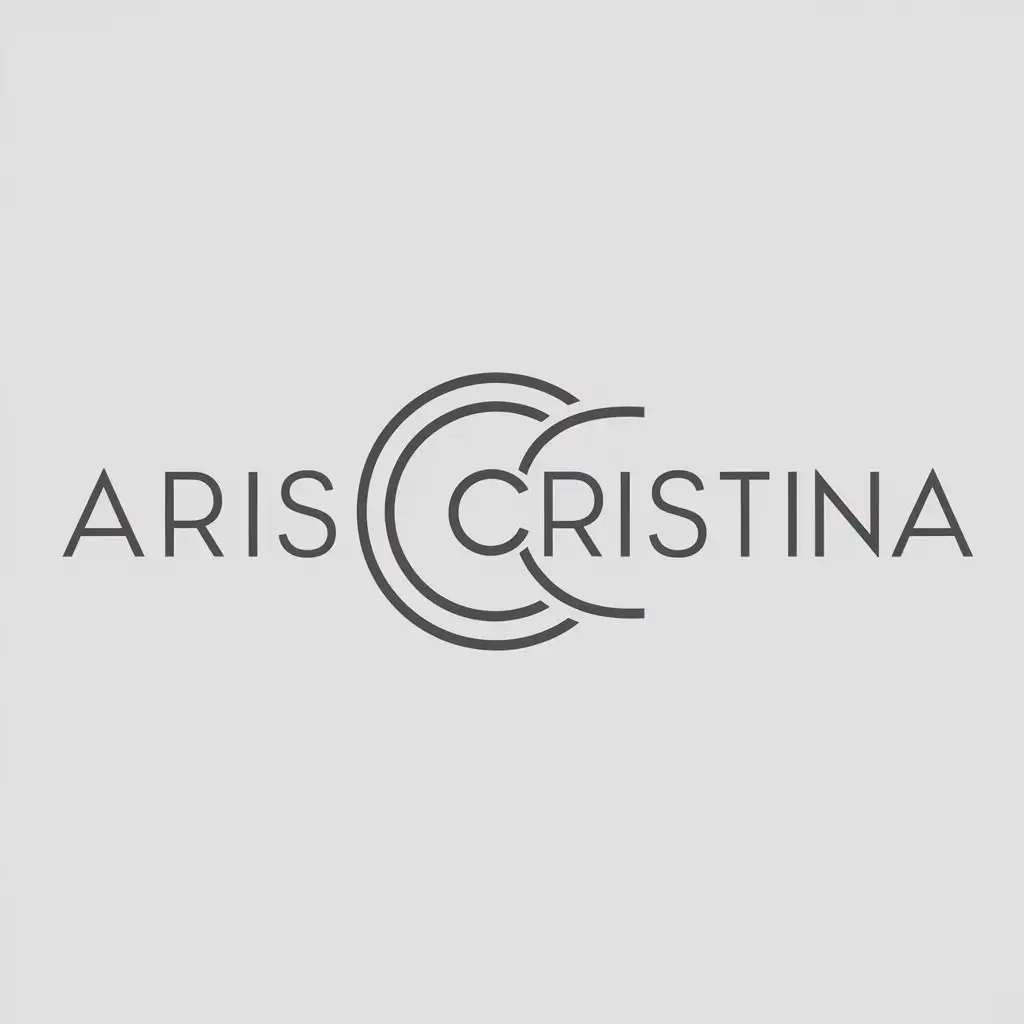 LOGO-Design-For-ArisCristina-Minimalistic-Circle-Text-Logo-for-Internet-Industry