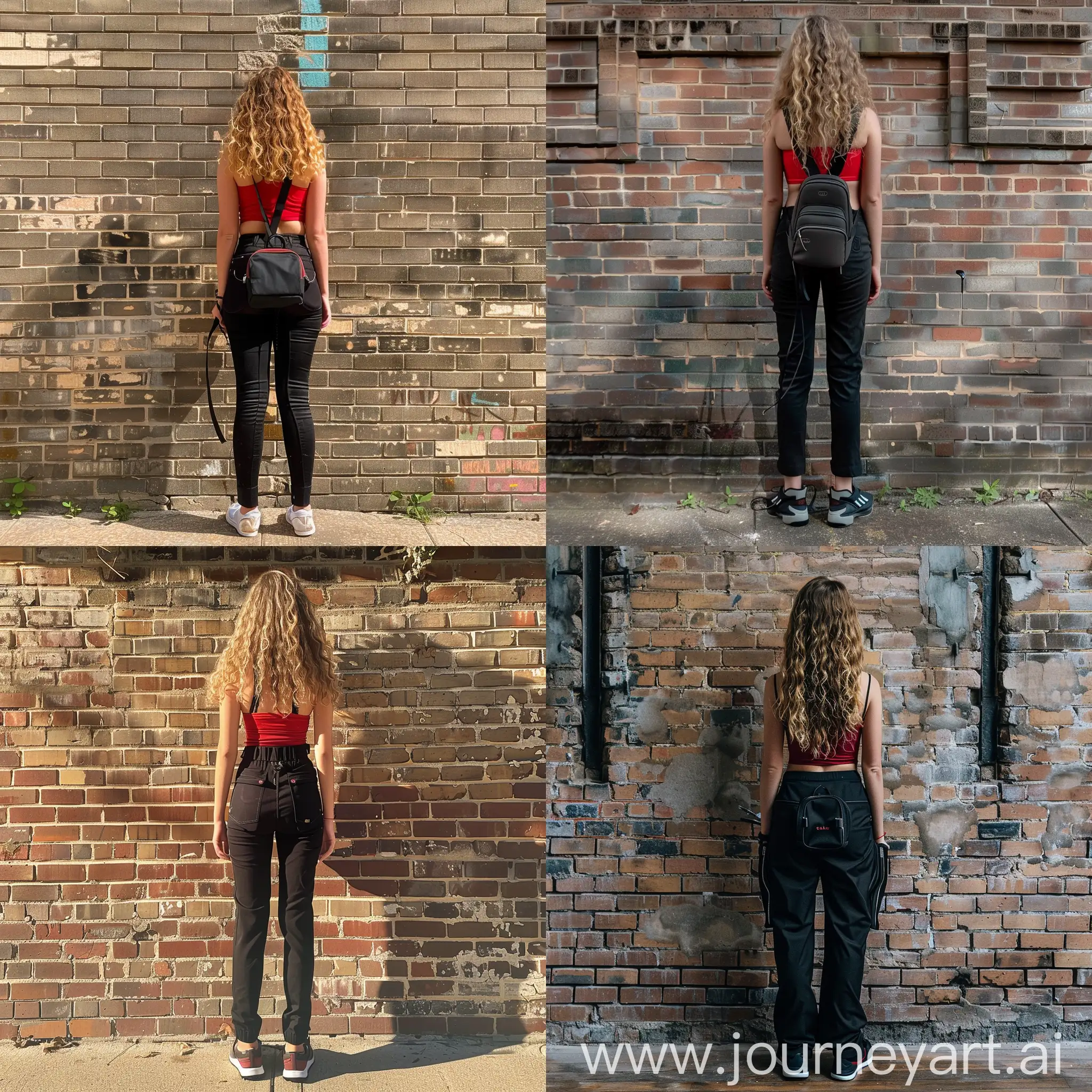 Hermione-Granger-Stands-in-Front-of-Brick-Wall-in-Trendy-Attire