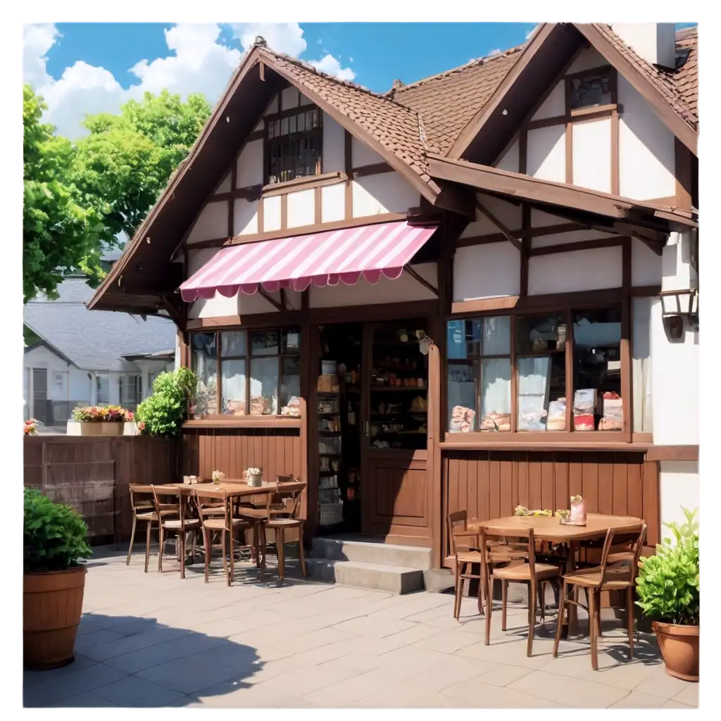 Fantasy-Anime-Whole-House-View-Outside-Bakery-Shop-PNG-Image