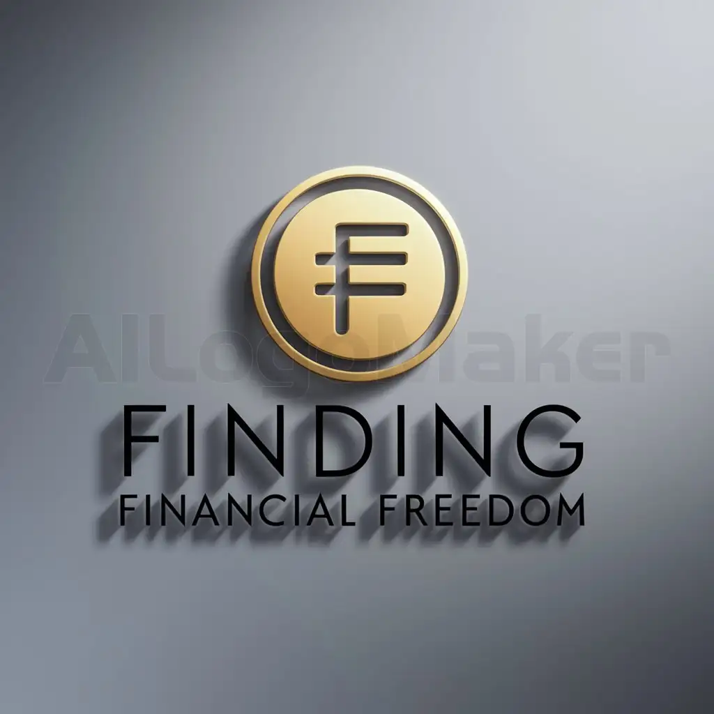 a logo design,with the text "Finding Financial Freedom", main symbol:money,Moderate,clear background