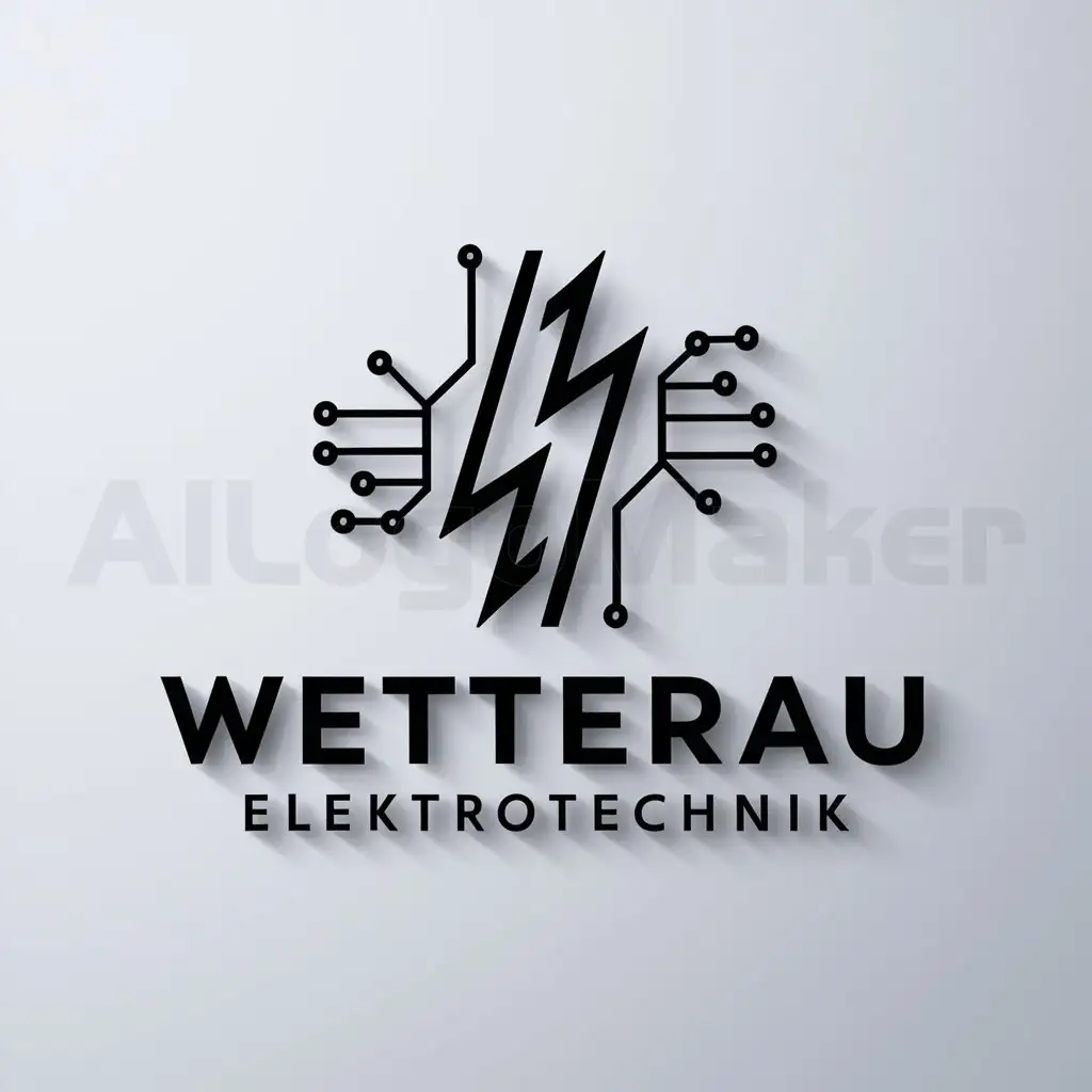 a logo design,with the text "Wetterau Elektrotechnik ", main symbol:Elektrik,Moderate,be used in Automation x Expertise (or Experts, as Sachverständiger can be translated to either Expertise or Experts) industry,clear background