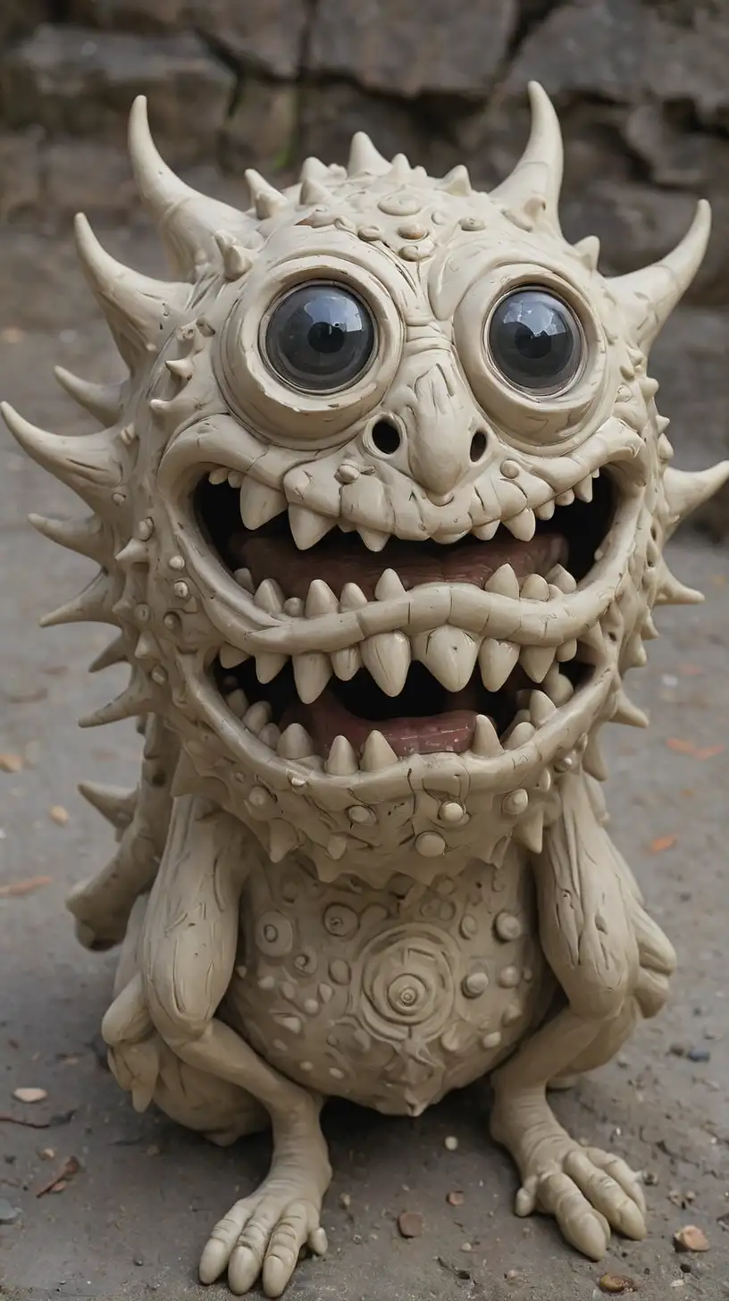 Strange nocturnal creature, ceramic forming
