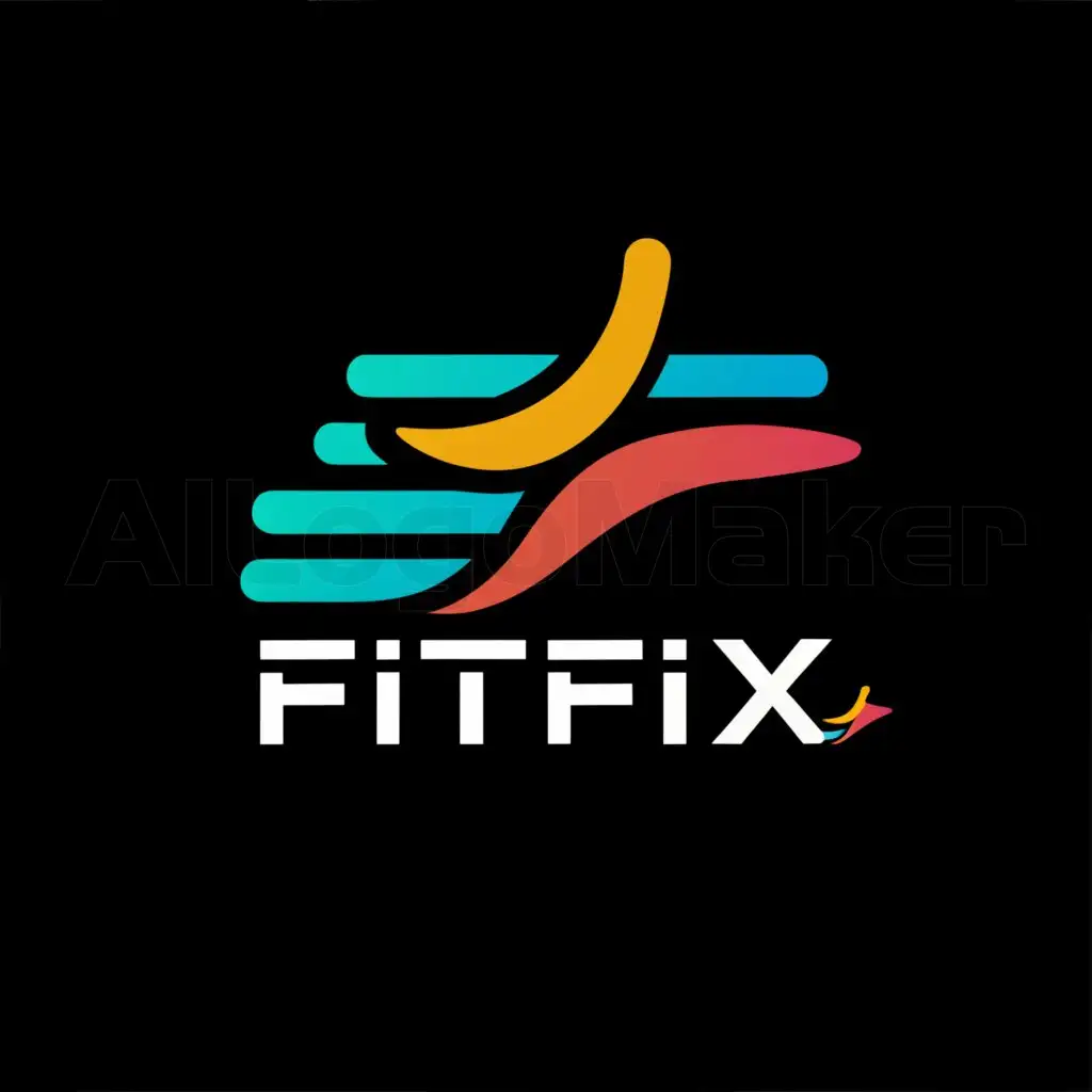 a logo design,with the text "Fit Fix", main symbol:A running shoe,complex,be used in Sports Fitness industry,clear background