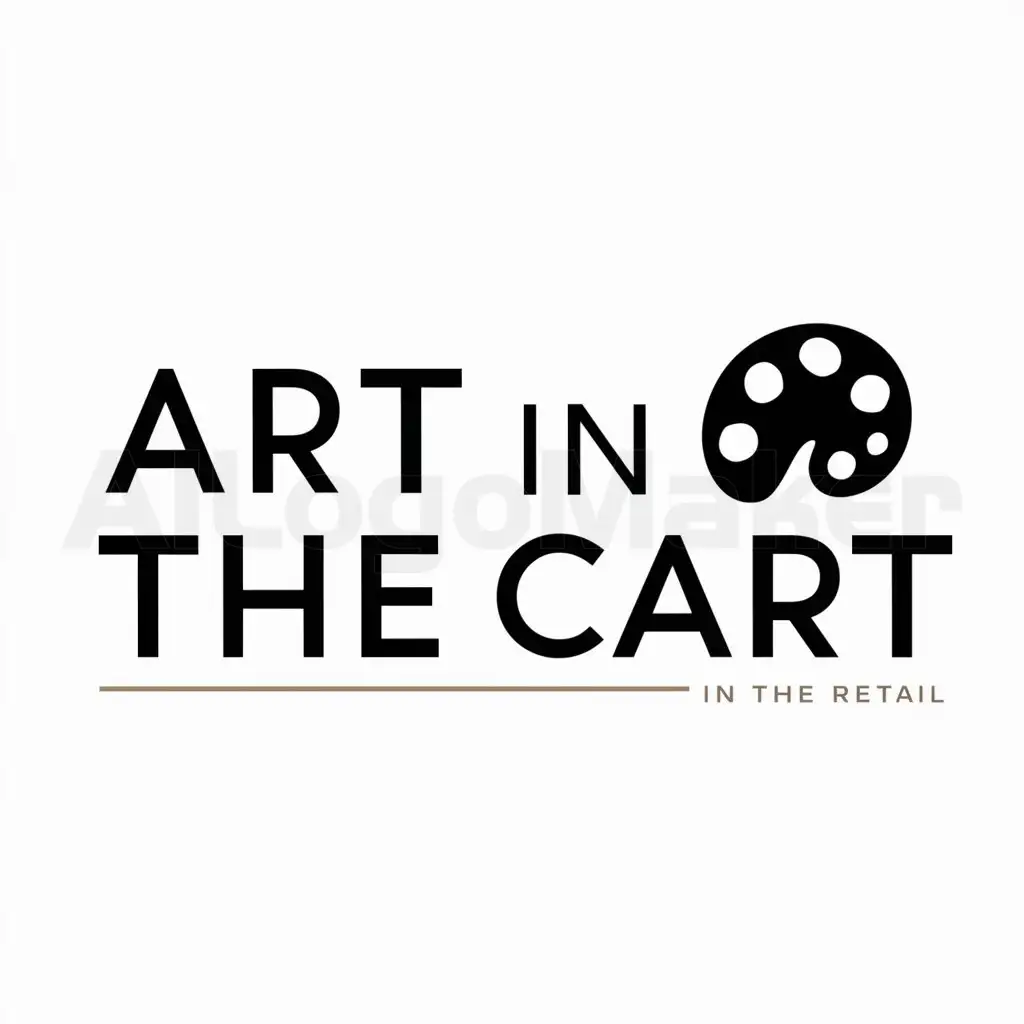 a logo design,with the text "Art in the Cart", main symbol:Paint palette,Moderate,be used in Retail industry,clear background