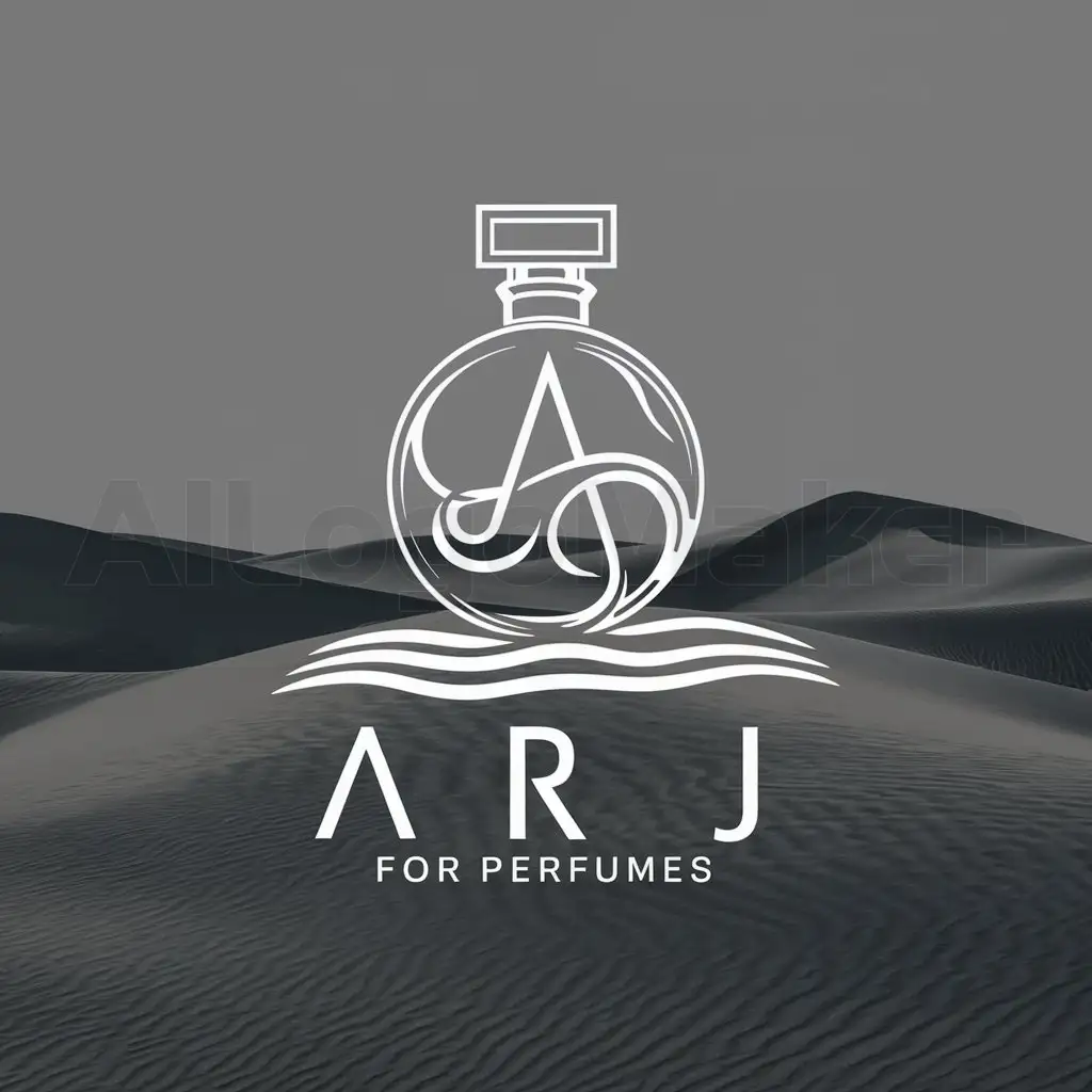 a logo design,with the text "arij for perfumes", main symbol:perfume,complex,clear background