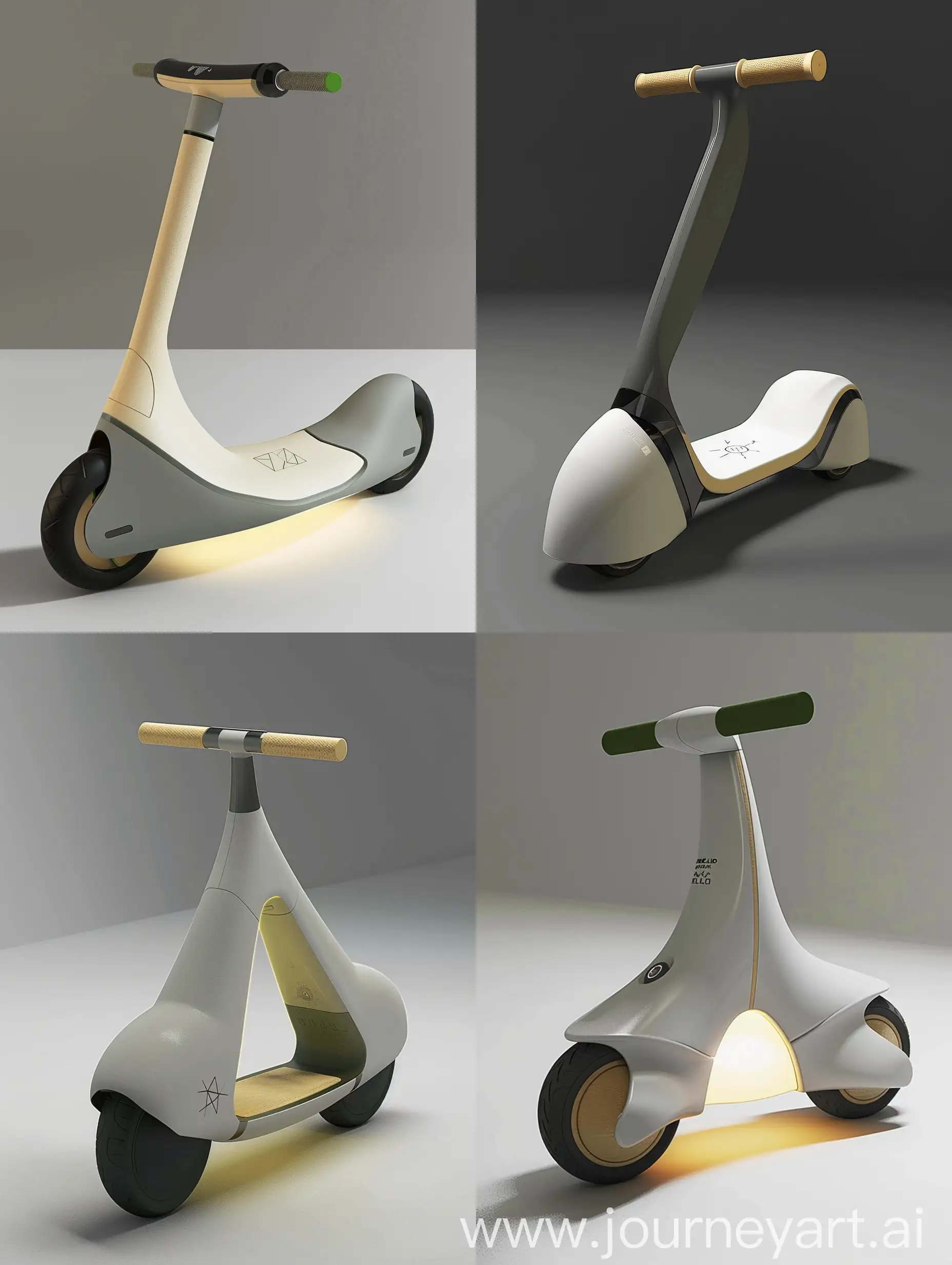 Futuristic-Foldable-EcoFriendly-BambooInspired-Electric-Scooter