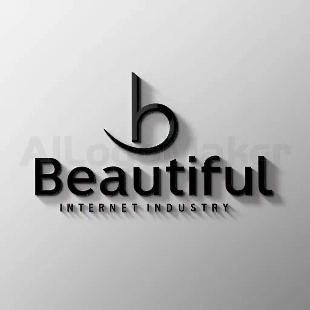 a logo design,with the text 'Beautiful', main symbol:B,Minimalistic,be used in Internet industry,clear background