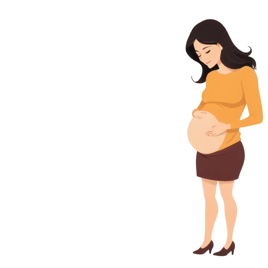 Vibrant-Cartoon-Pregnancy-PNG-Illustrating-Joyful-Maternity-Moments