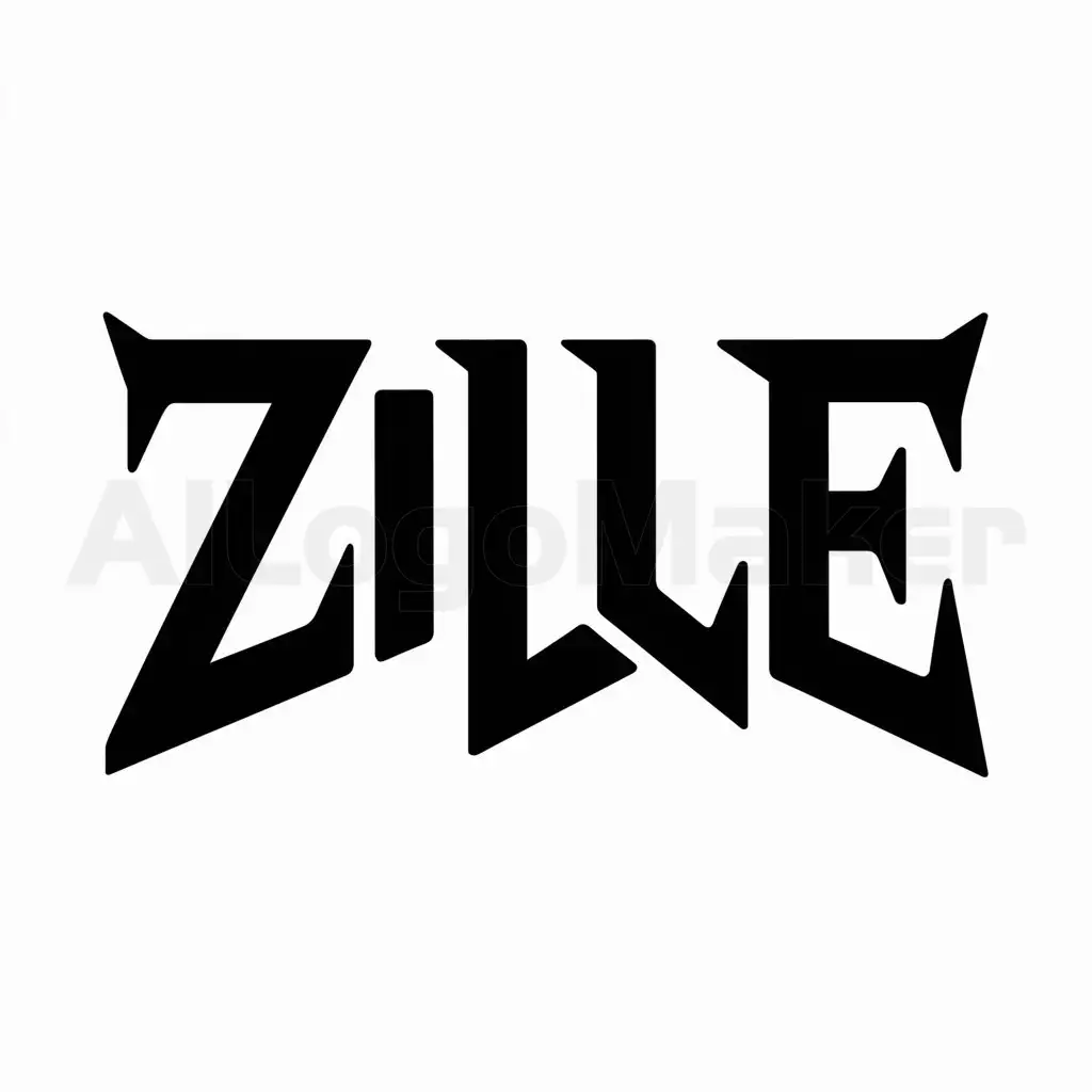 a logo design,with the text "Zille", main symbol:No icon , just a typography with font DEATH METAL FONT , minimalist with complexity,Moderate,be used in Others industry,clear background