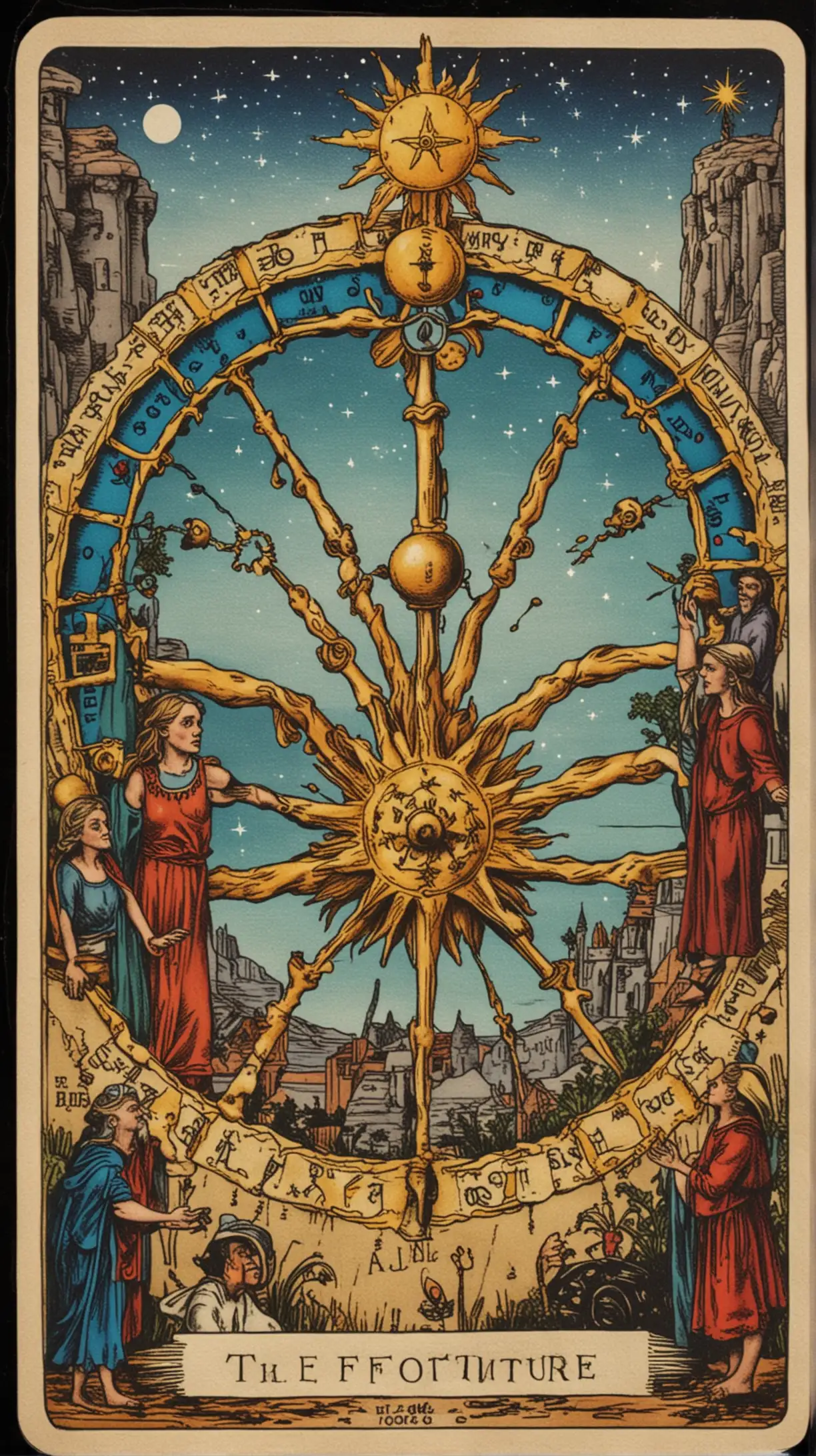 Hand Holding Wheel of Fortune Tarot Card