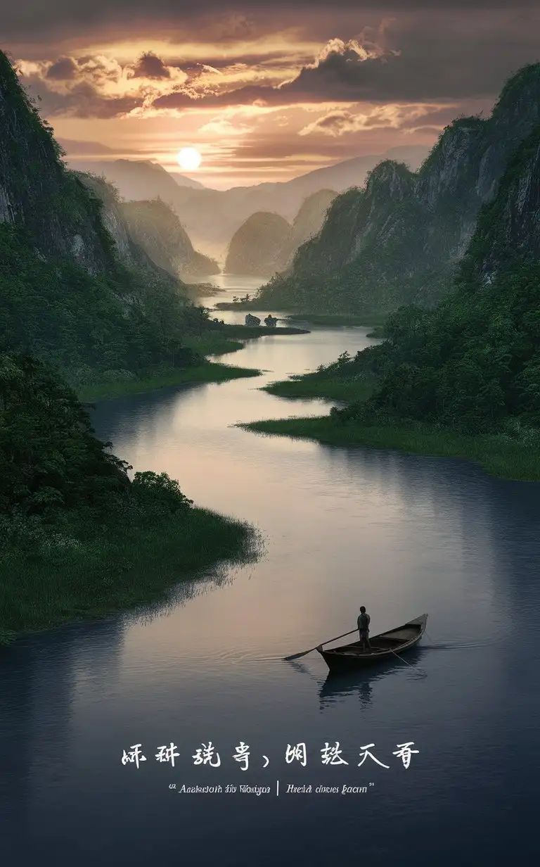 Sailing-on-Tranquil-Waters-Amidst-Verdant-Hills