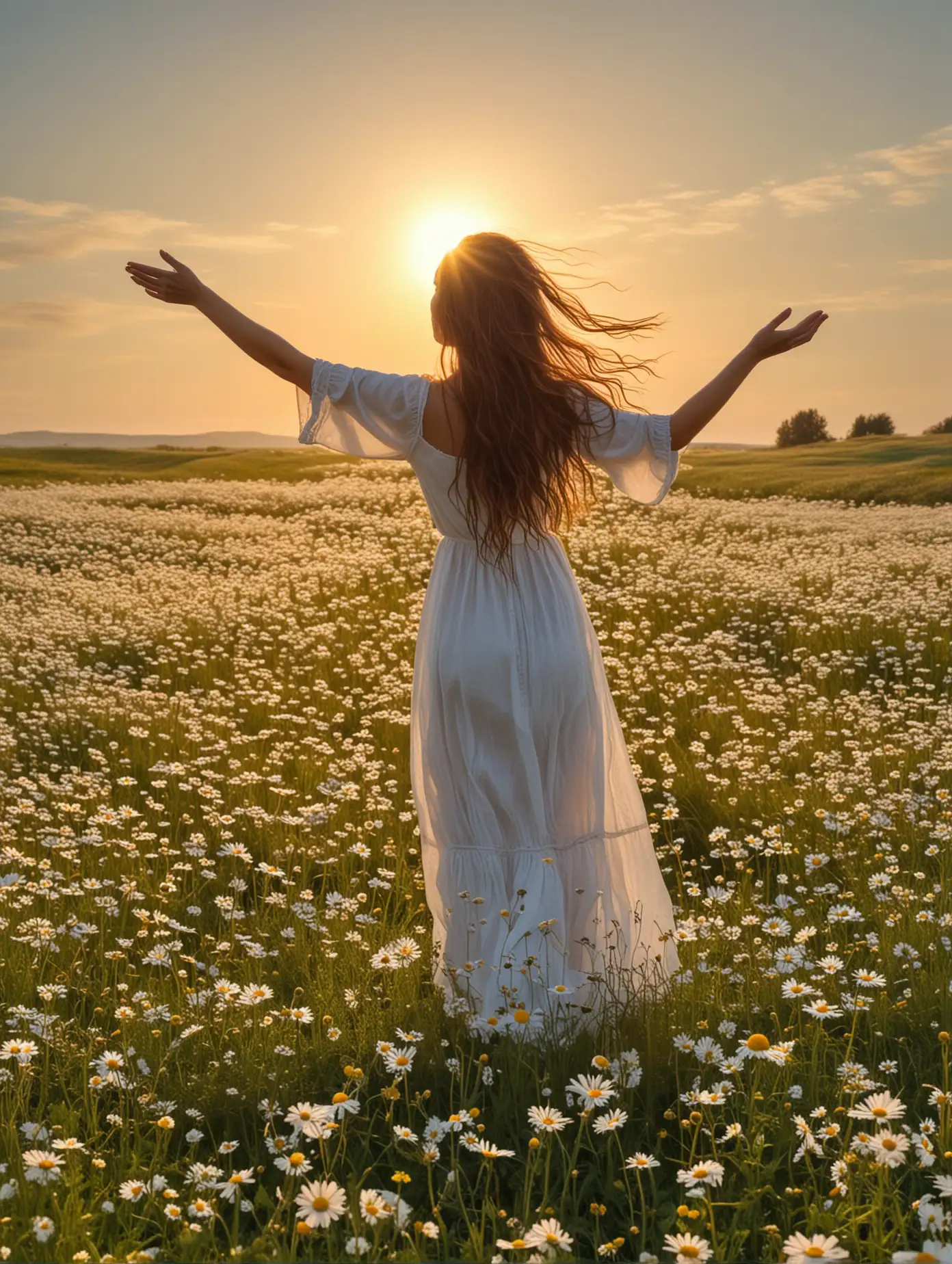 Young-Woman-in-Field-with-Daisies-Holding-Golden-Spiral