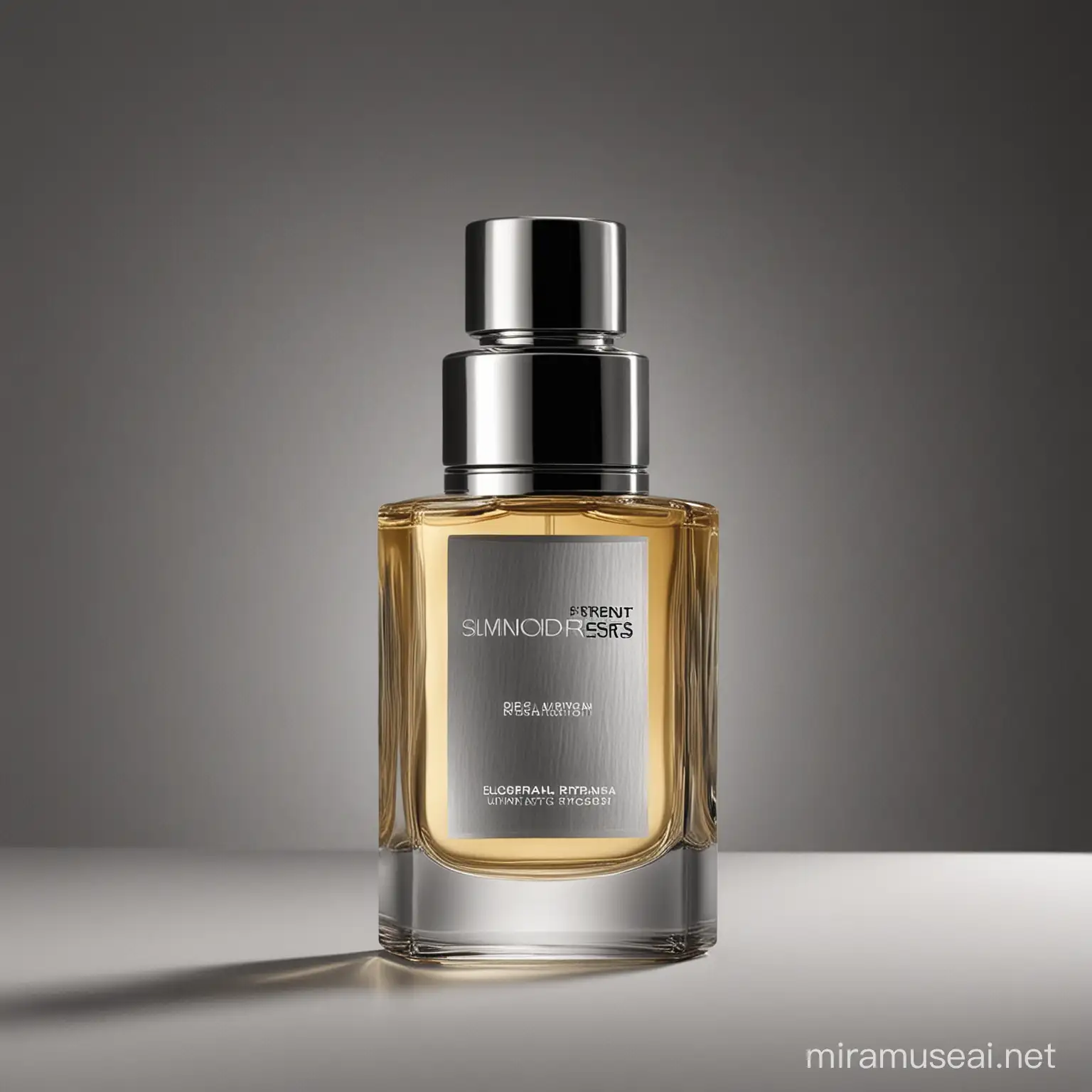 Elegant Mens Perfume Advertisement Featuring Sophisticated Cologne Bottles