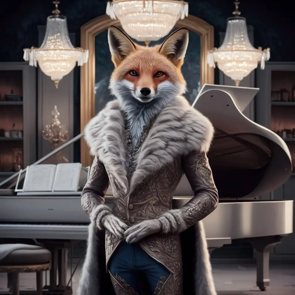 Elegant Male Fox Portrait in Majestic Wilderness Setting