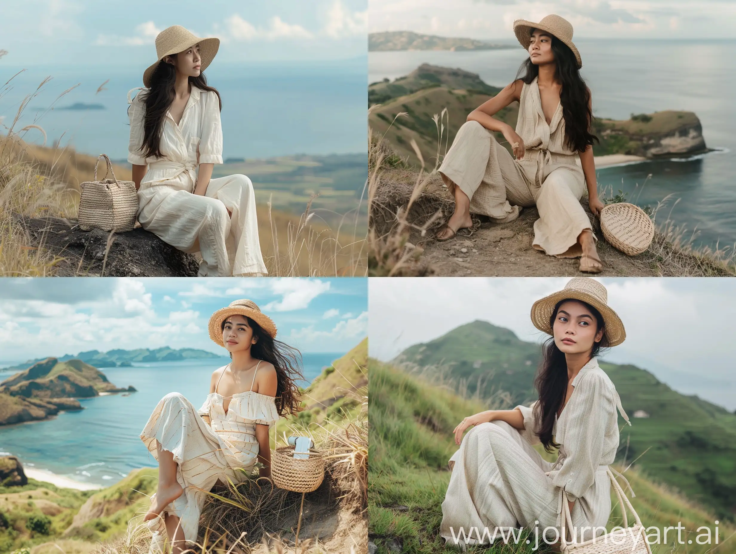 Stylish-Indonesian-Woman-Enjoying-Scenic-Mountain-View