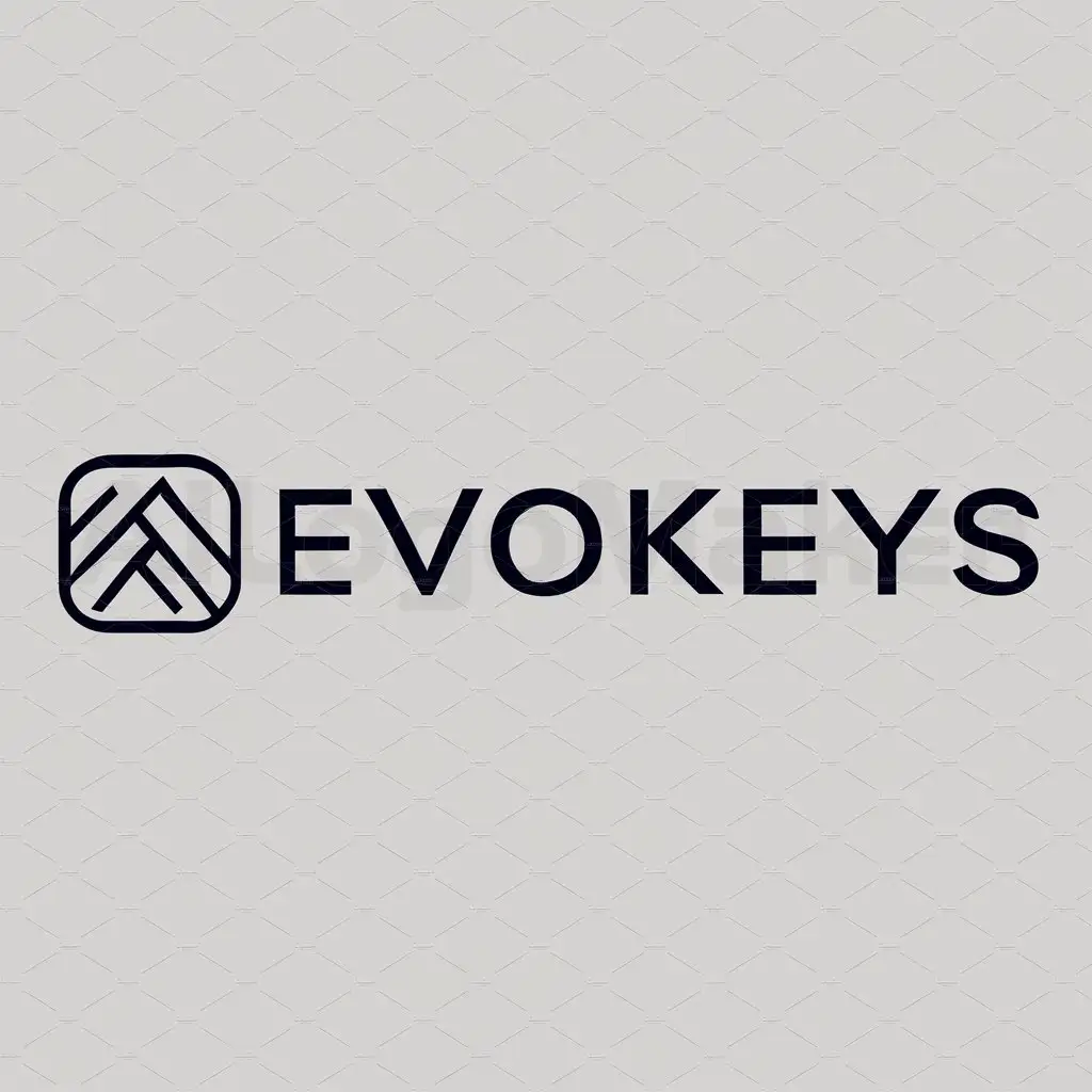 a logo design,with the text "EVOKEYS", main symbol:keyboard,Moderate,be used in Technology industry,clear background