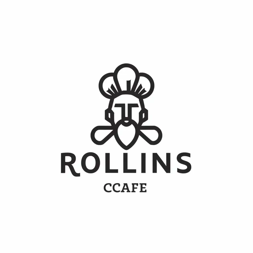 a logo design,with the text "Rollins", main symbol:Chef,complex,be used in Cafe industry,clear background