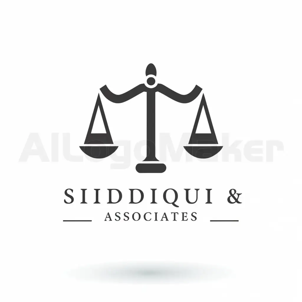 a logo design,with the text "(TAX LAW FIRM)", main symbol:SIDDIQUI & ASSOCIATES,Moderate,be used in Legal industry,clear background