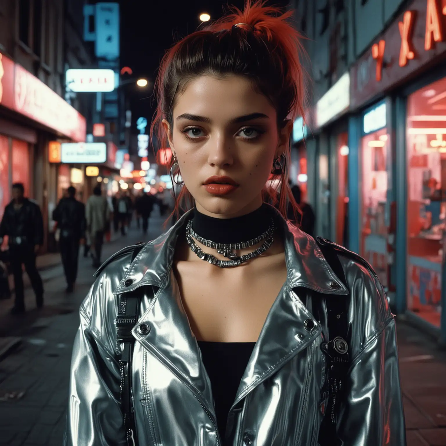 90s Y2K Fashion Aesthetic Cyberpunk Photography with Grunge and Cinematic Style
