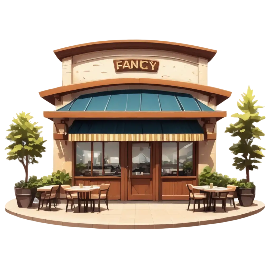 Front-View-of-Fancy-Restaurant-Captivating-PNG-Image-for-Online-Menus-and-Promotions