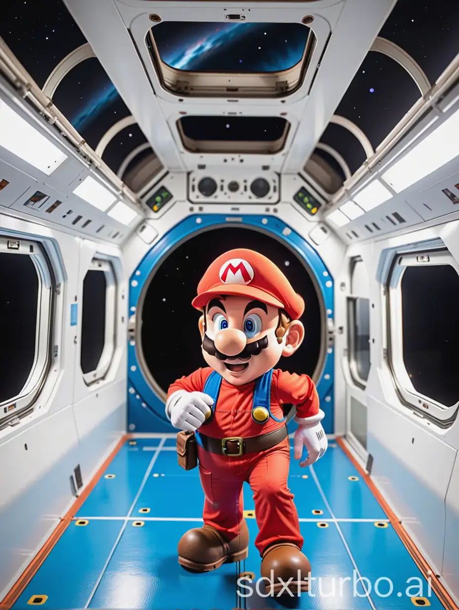 Mario-Working-in-Tiangong-Space-Station-Super-Mario-Bros-Art