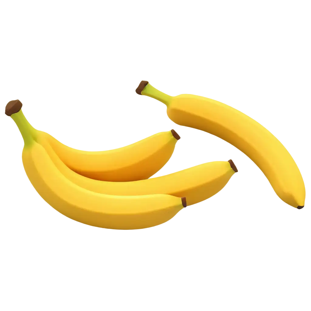 Vibrant-Yellow-3D-Render-PNG-Image-of-Bananas-Enhance-Your-Designs-with-HighQuality-Graphics