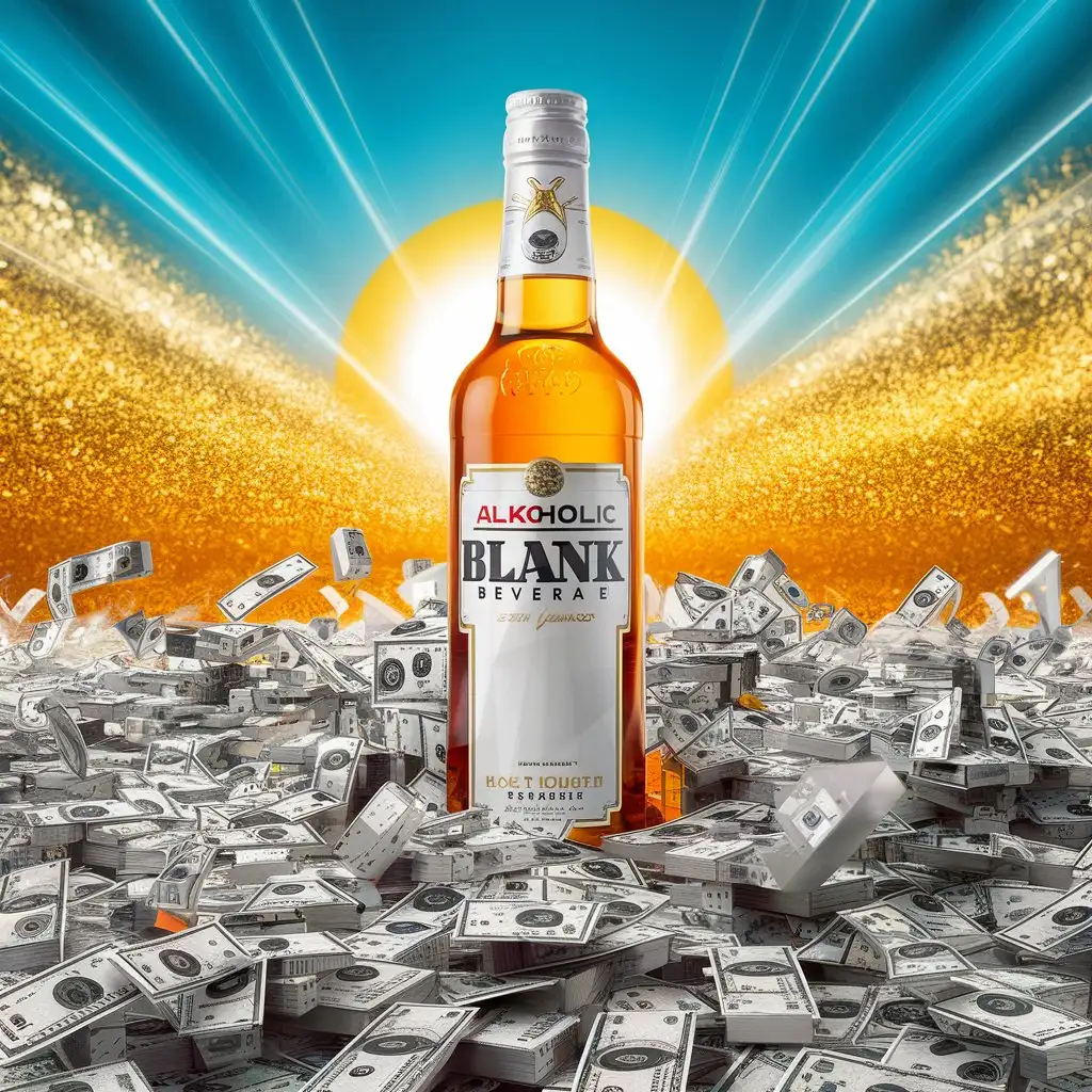 alkoholic blankbeverage stands out 
money fame prestige 