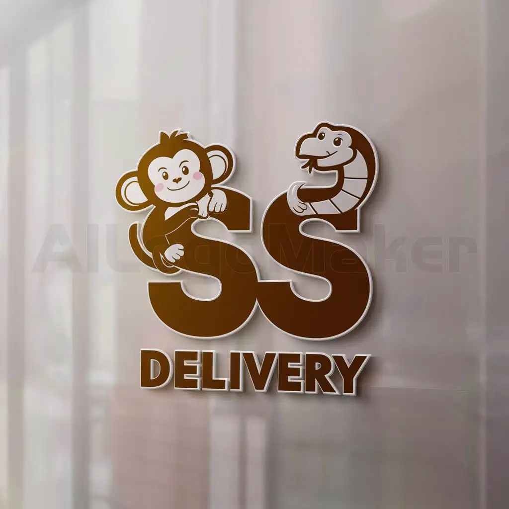 LOGO-Design-For-SpeedySerpent-Playful-SS-with-Monkey-and-Snake-Motif