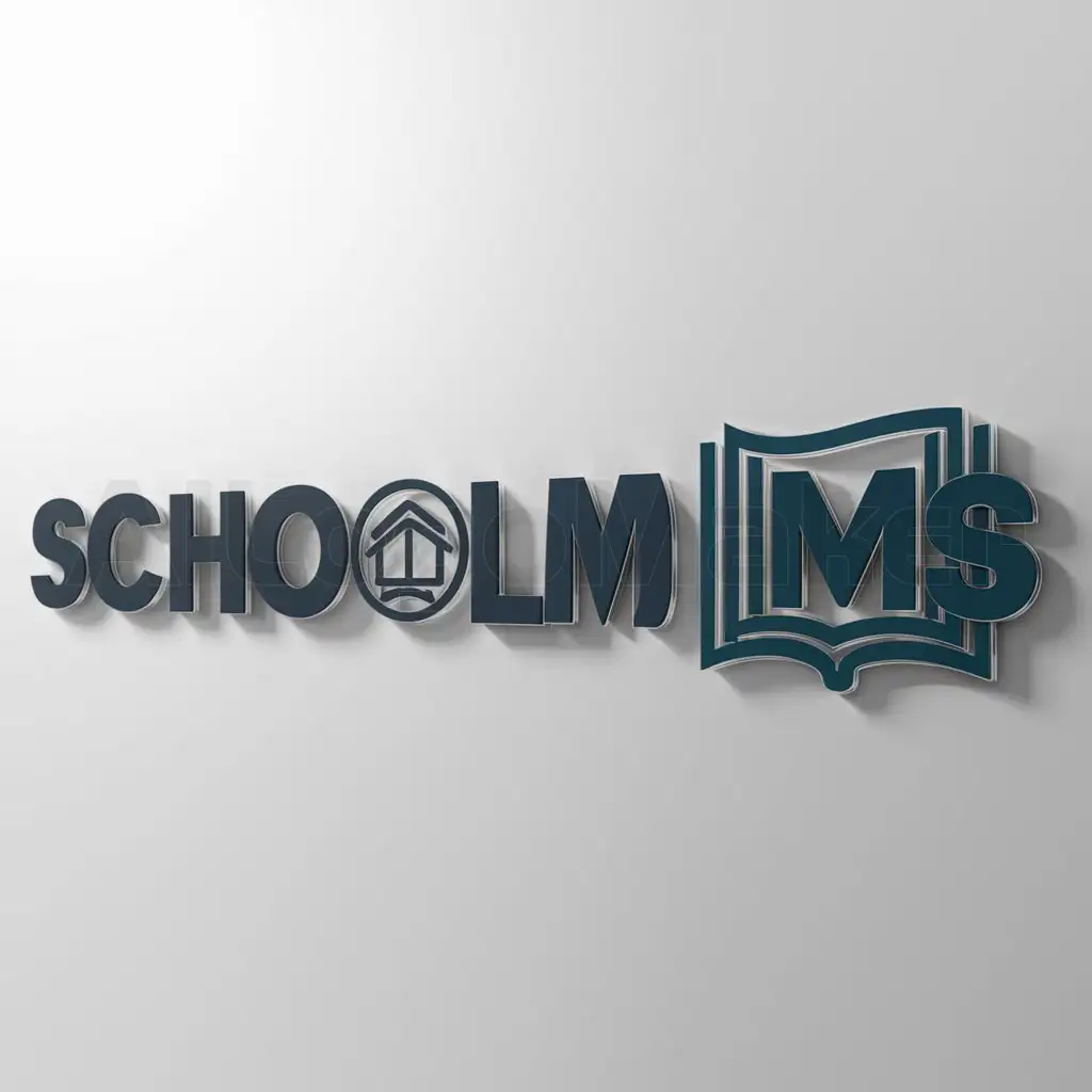a logo design,with the text "a school managment system and that has a book icon", main symbol:schoolms,Moderate,clear background