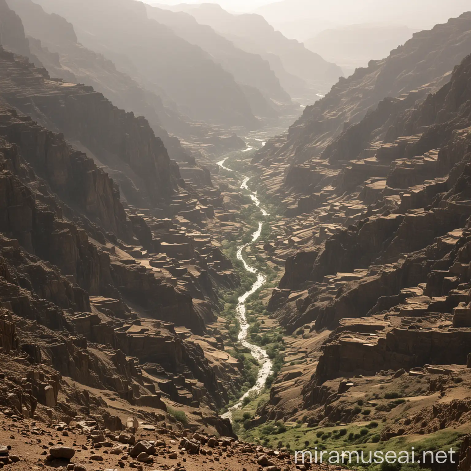 Majestic Valley Landscape in Yemen