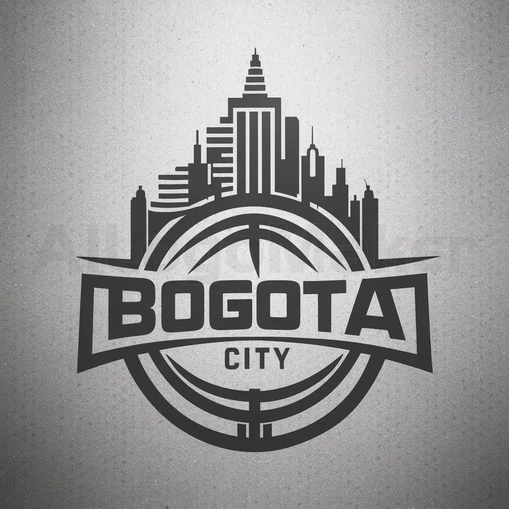 a logo design,with the text "Bogota city", main symbol:city,complex,be used in baloncesto industry,clear background
