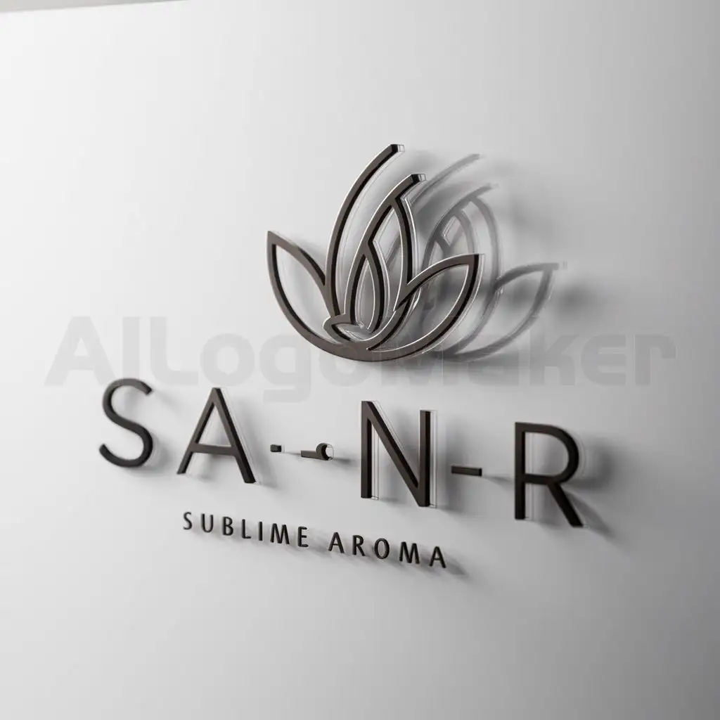 a logo design,with the text "SA_N-R", main symbol:SublimeAroma,Minimalistic,clear background