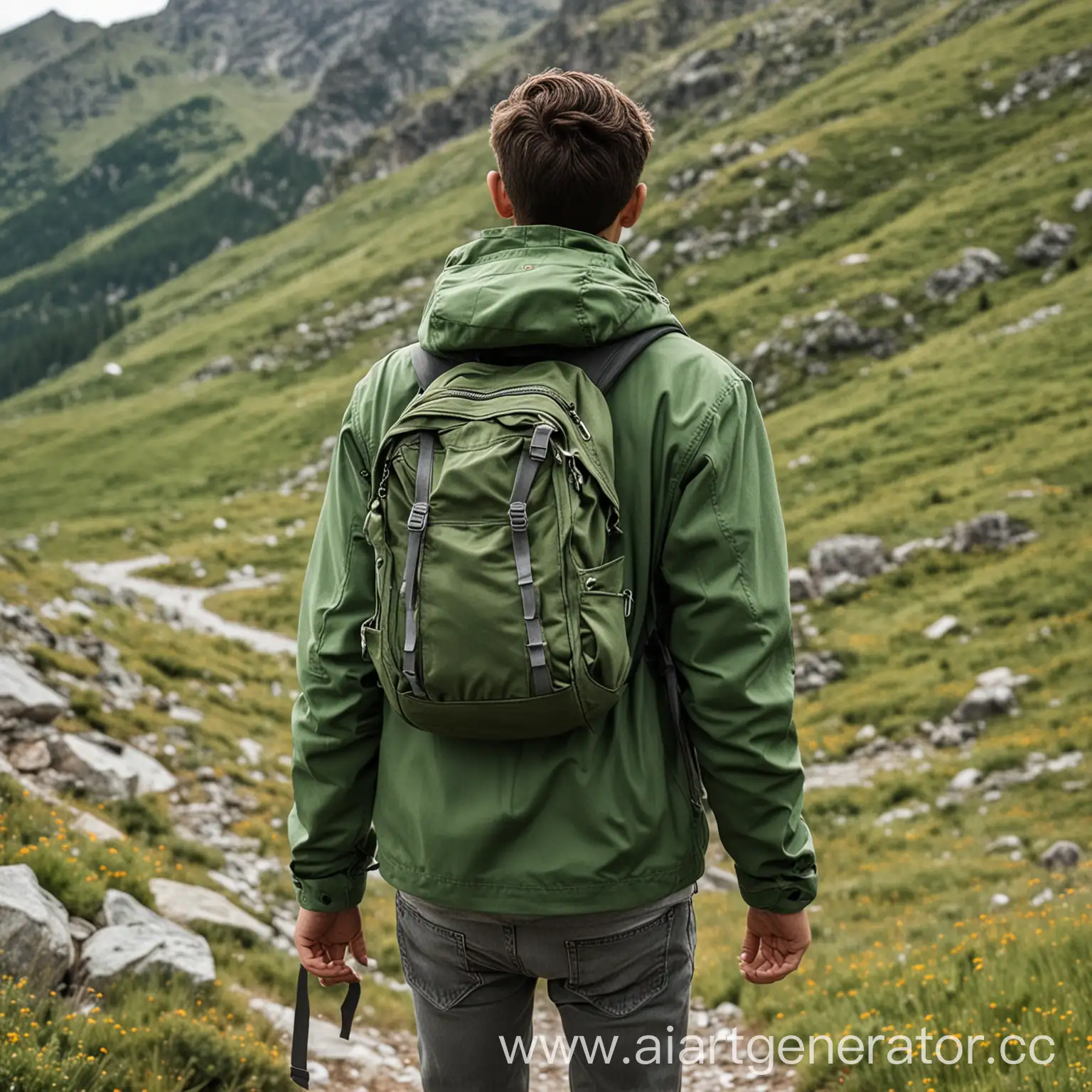 Adventurous-Young-Man-Hiking-through-Serene-Mountain-Landscape