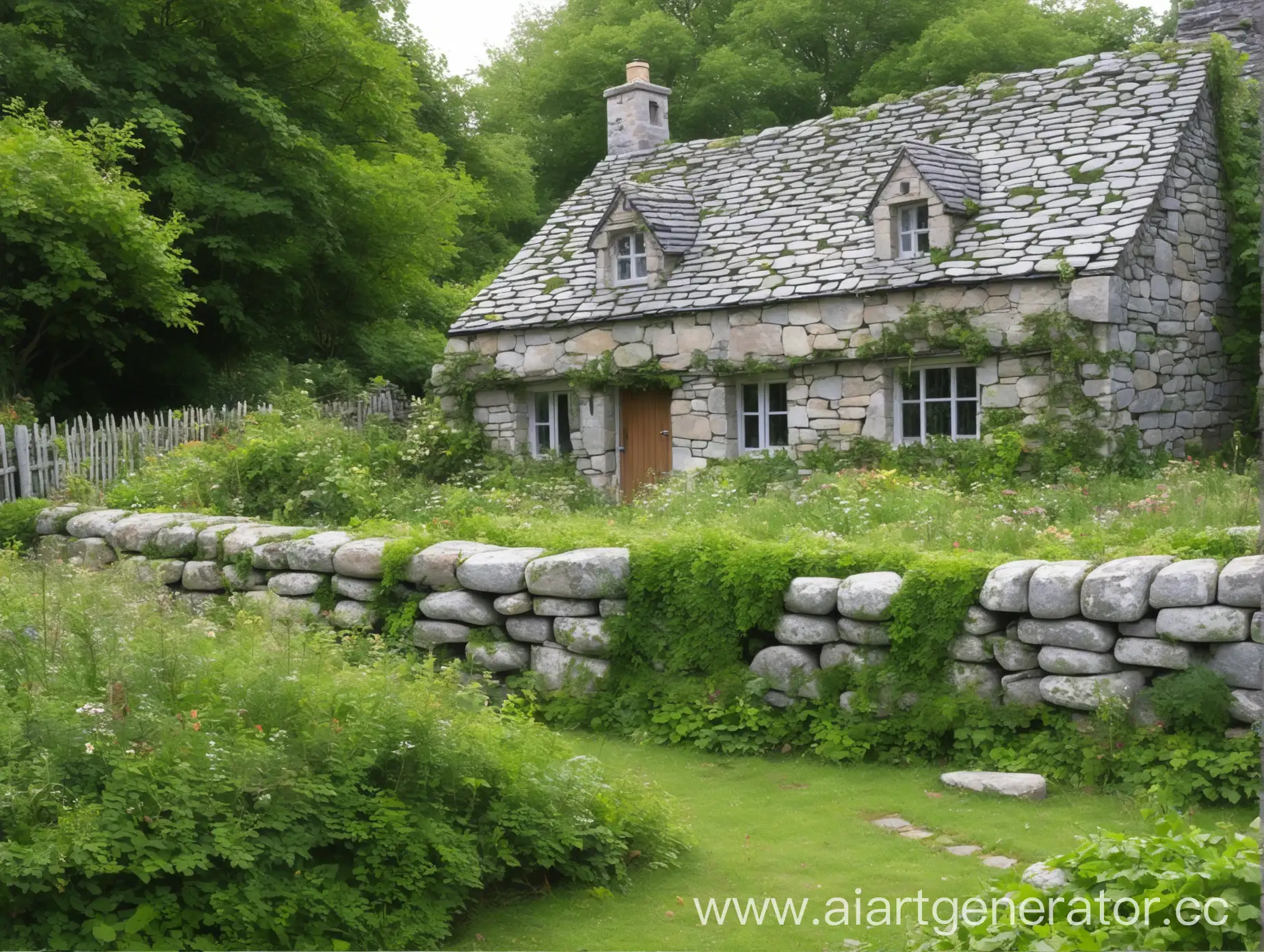 Enchanted-Stone-Cottage-Surrounded-by-Lush-Wilderness
