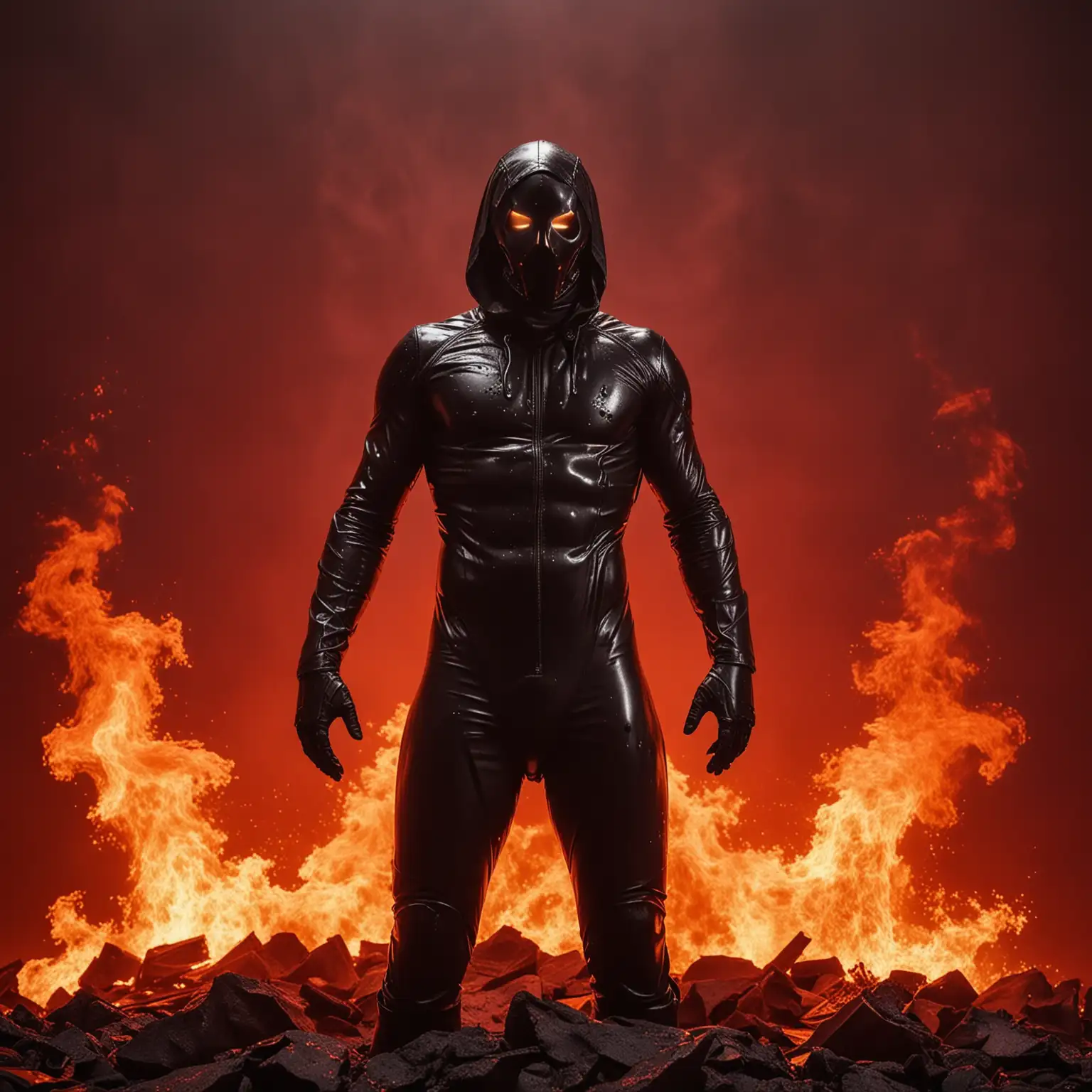 DOOM-Man-in-Black-Latex-Suit-Against-Fiery-Red-Background