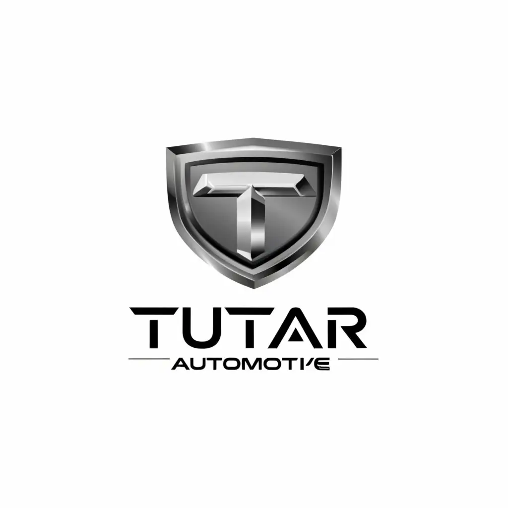 a logo design,with the text "TUTAR AUTOMOTIVE", main symbol:SHIELD,Moderate,be used in Automotive industry,clear background