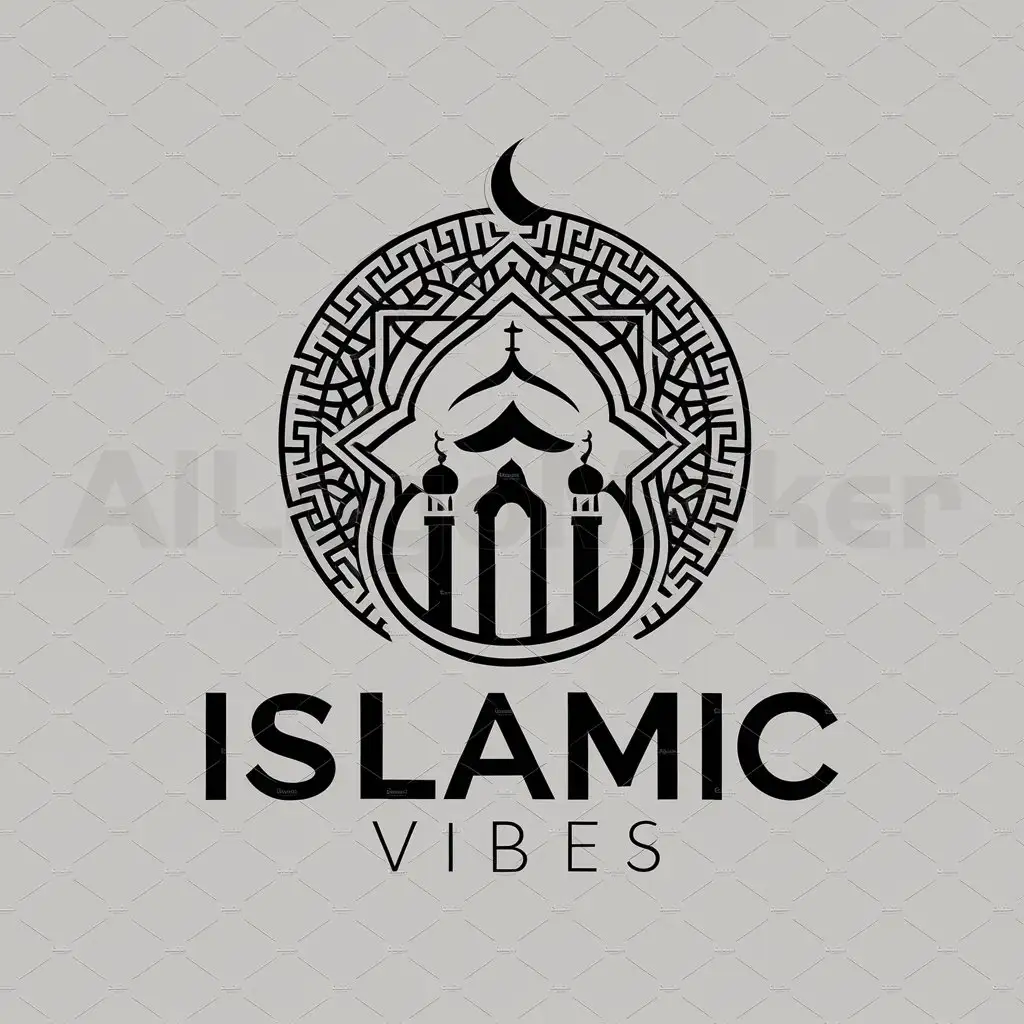 a logo design,with the text "Islamic vibes", main symbol:islamic vibes,complex,be used in Religious industry,clear background