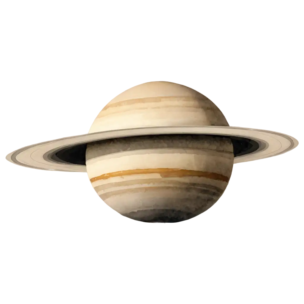 Saturn planet, accurate depiction, water color