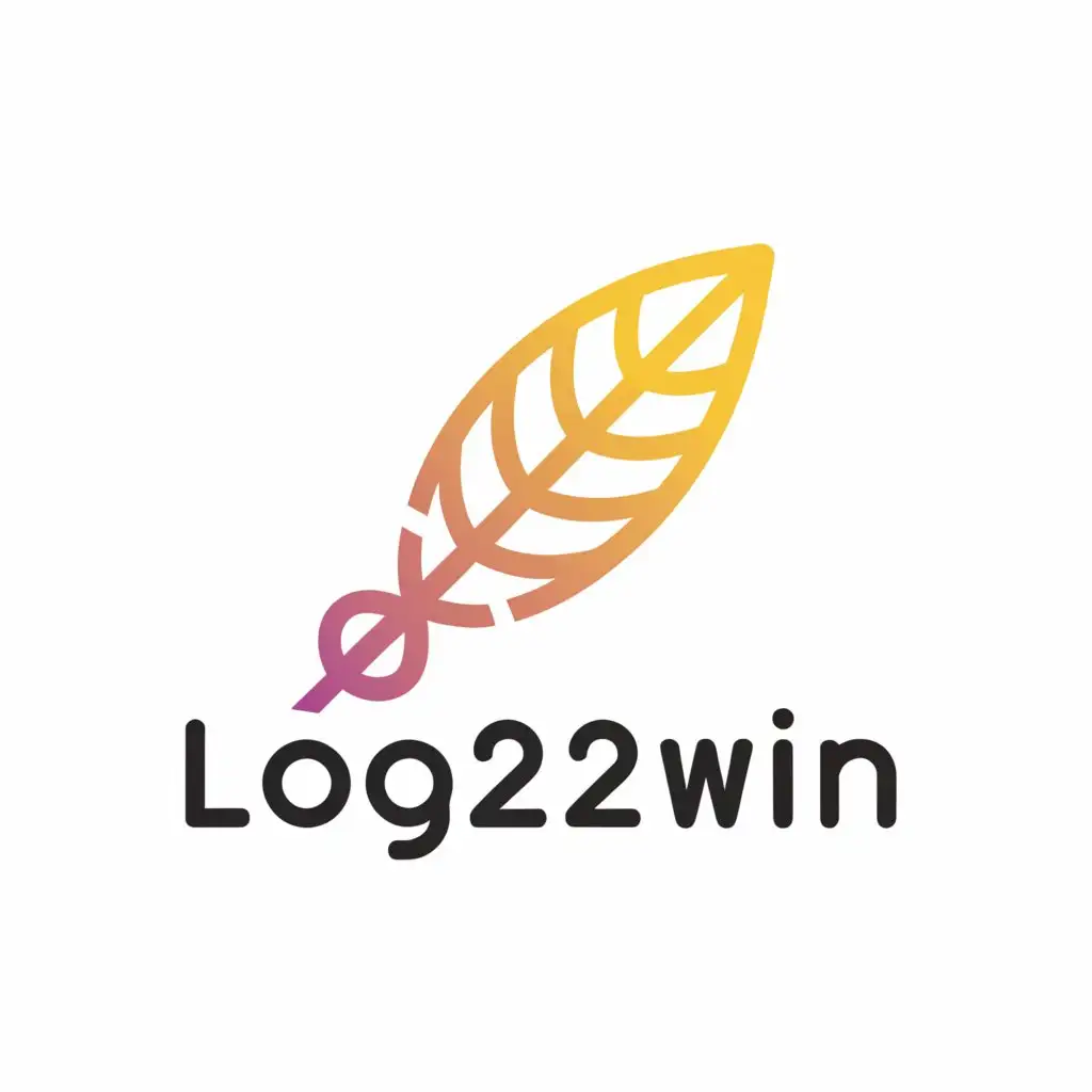 a logo design, with the text 'Log2Win', main symbol: A quill pen, journal, Minimalistic, to be used in the Finance industry, with clear background