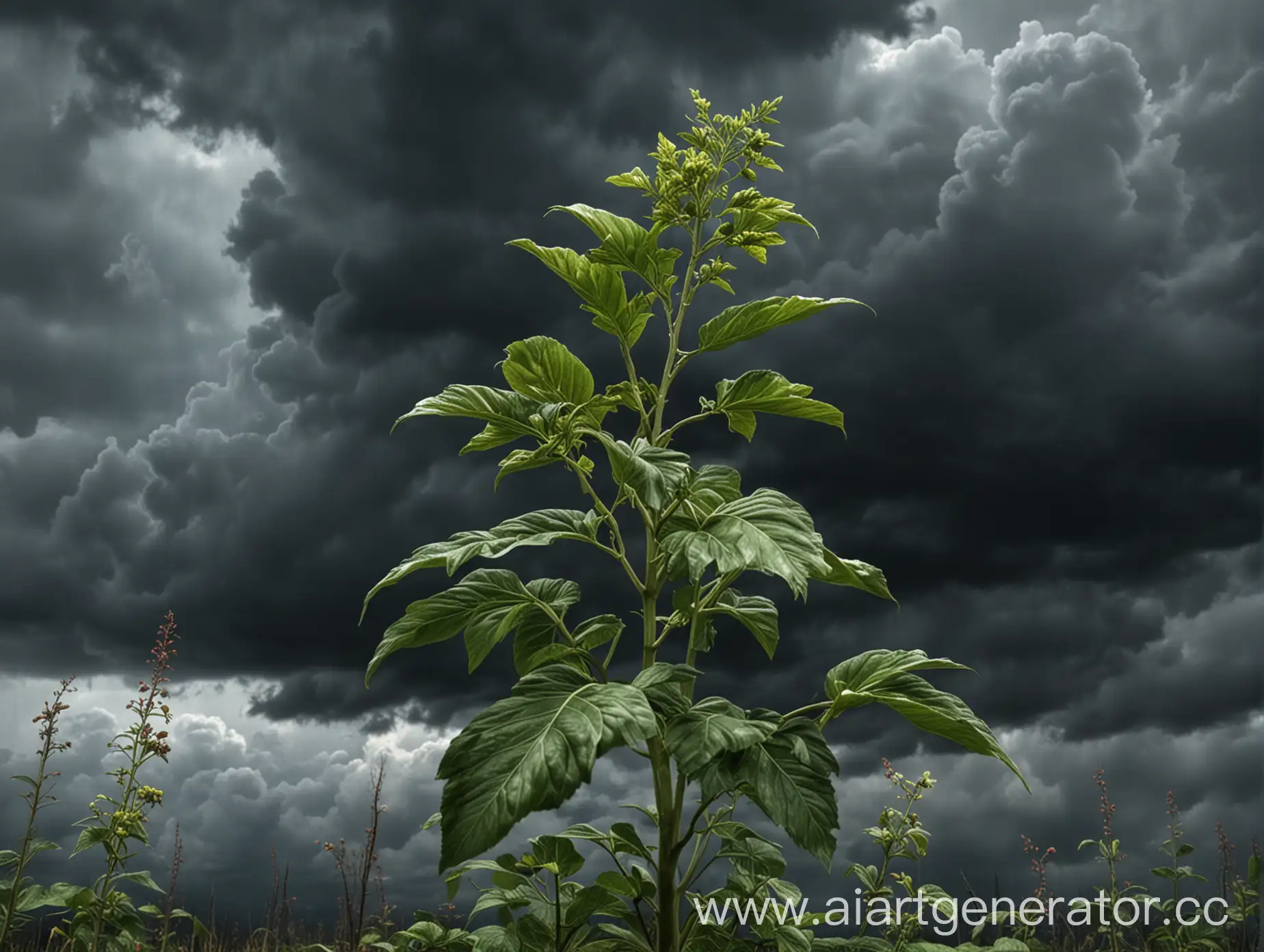 Alcohol-Plant-Against-Dramatic-Stormy-Clouds-Photorealistic-4K-HDR-Image