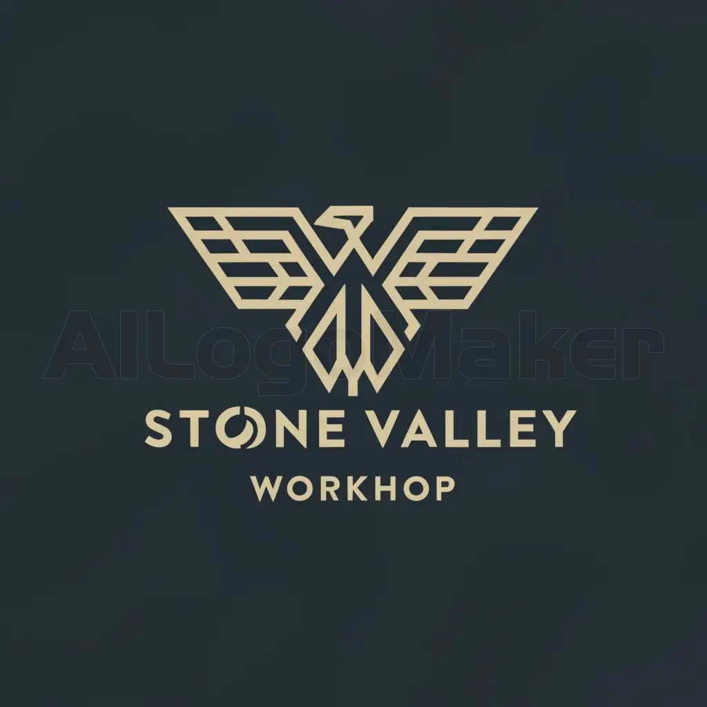 a logo design,with the text "Stone Valley Workshop", main symbol:sidewalk tile, phoenix,Moderate,be used in building materials industry,clear background