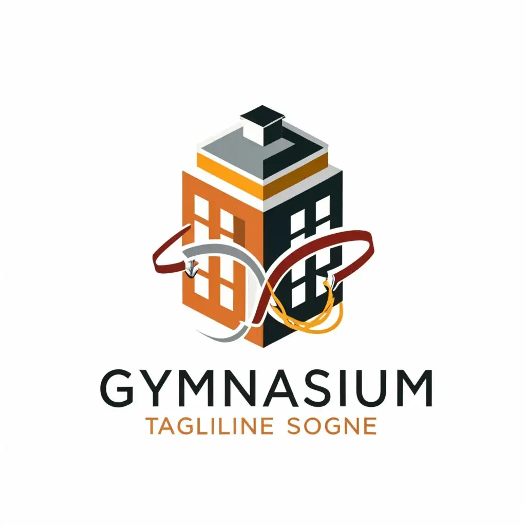 a logo design,with the text "Gymnasium 8", main symbol:school,Moderate,be used in Education industry,clear background