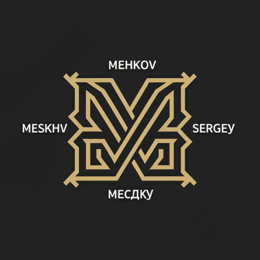 a logo design,with the text "Meshkov Sergey", main symbol:M.S.A,Moderate,clear background