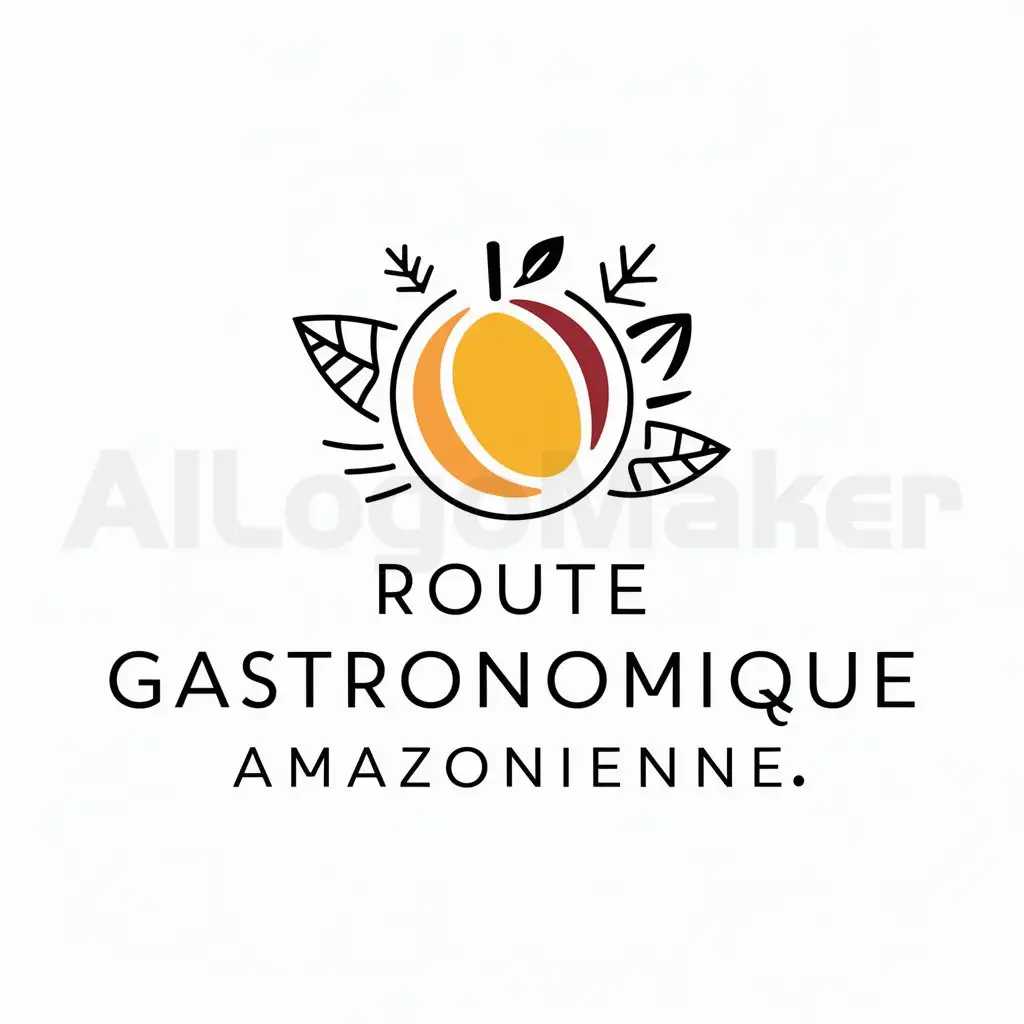 a logo design,with the text "Route Gastronomique Amazonienne", main symbol:Nature,Moderate,be used in cuisine industry,clear background