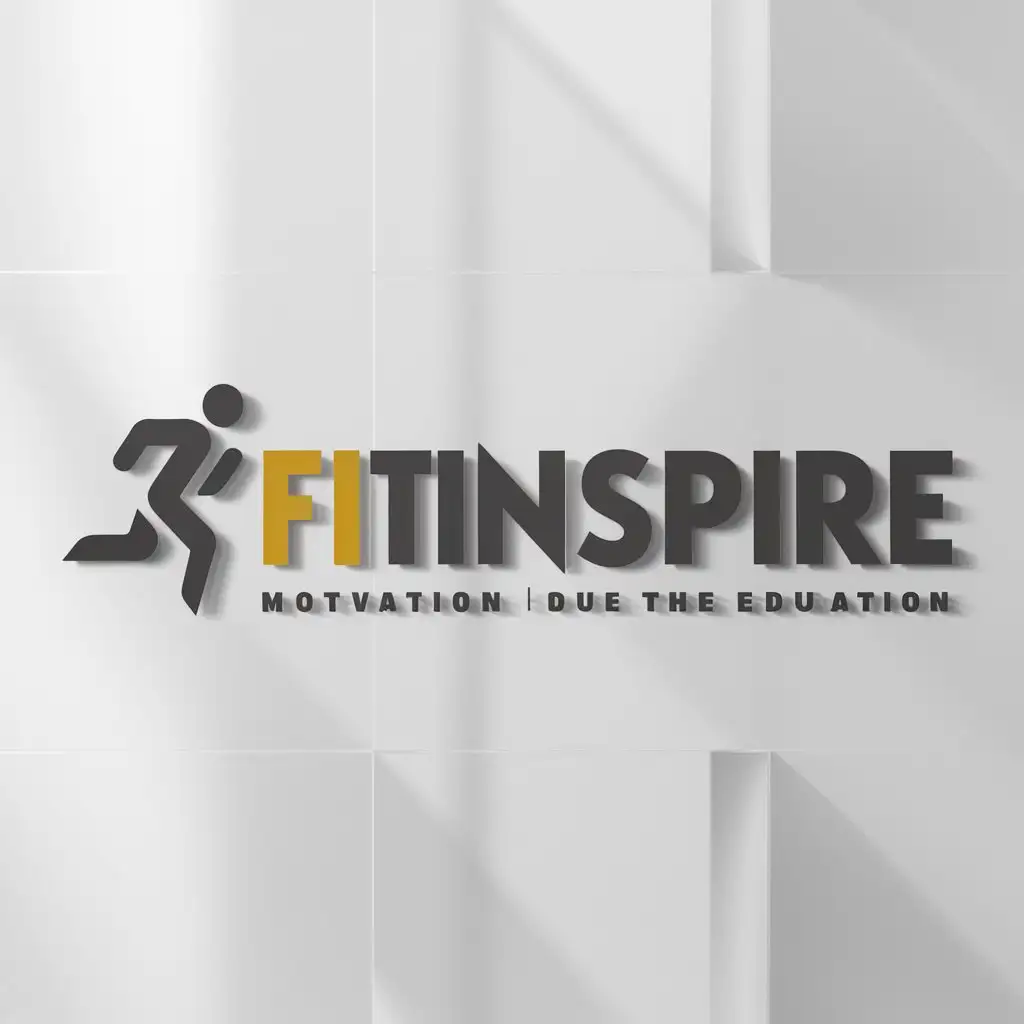 a logo design,with the text "FitInspire", main symbol:Motivation and buisseness,Moderate,be used in Education industry,clear background