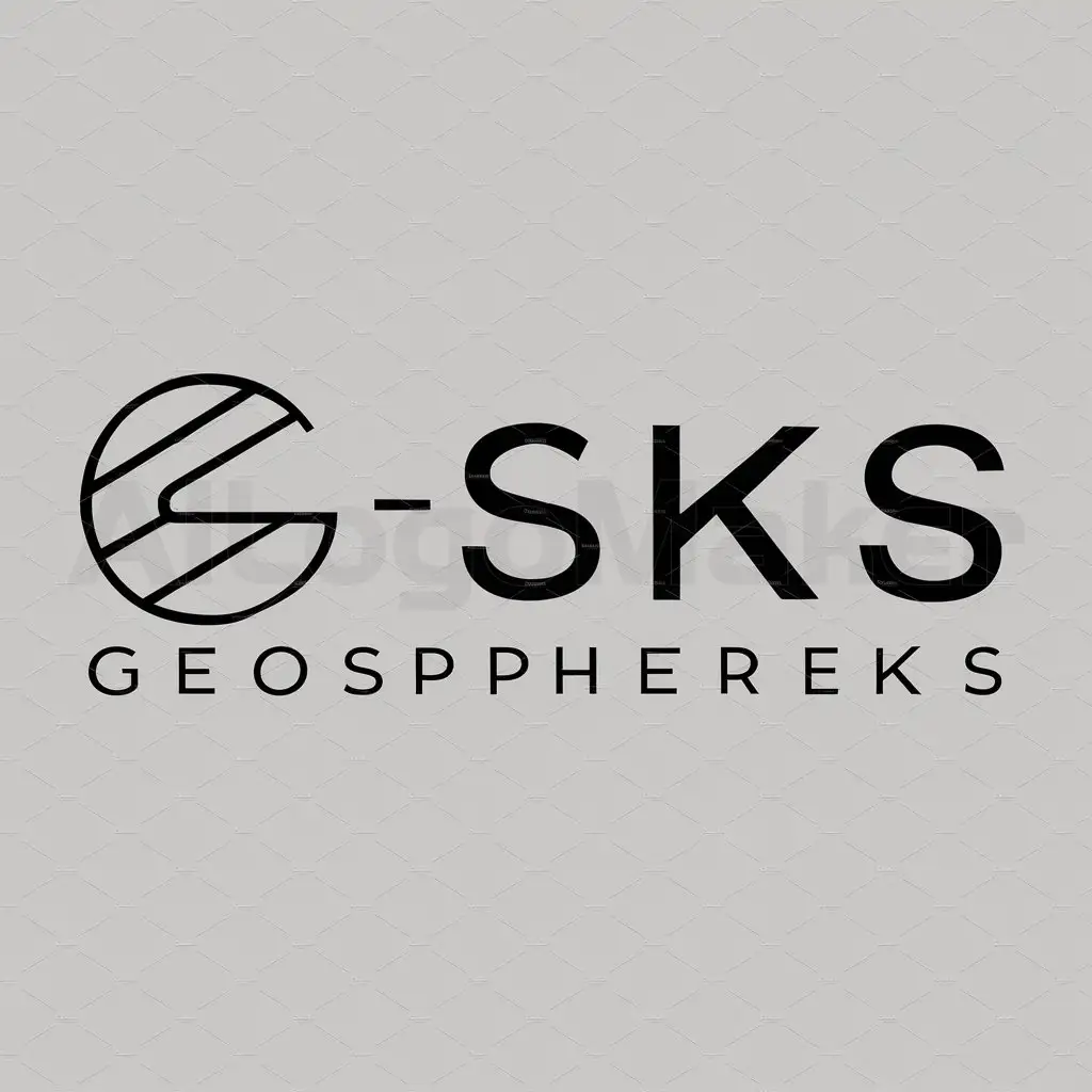 a logo design,with the text "GeoSphereKS", main symbol:GSKS,Moderate,be used in Real Estate industry,clear background