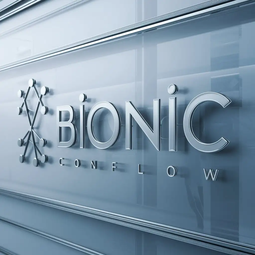 a logo design,with the text "Bionic Conflow", main symbol:network convergence,Moderate,be used in Internet industry,clear background